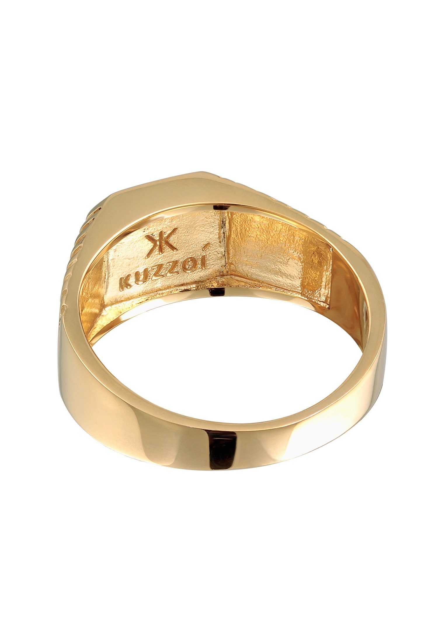 Kuzzoi Siegelring Herren Siegelring Sodalith Quadrat Gold Silber 925