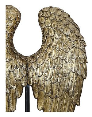 NO NAME Engelfigur Große, goldene Engelflügel, Skulptur, H 30 cm