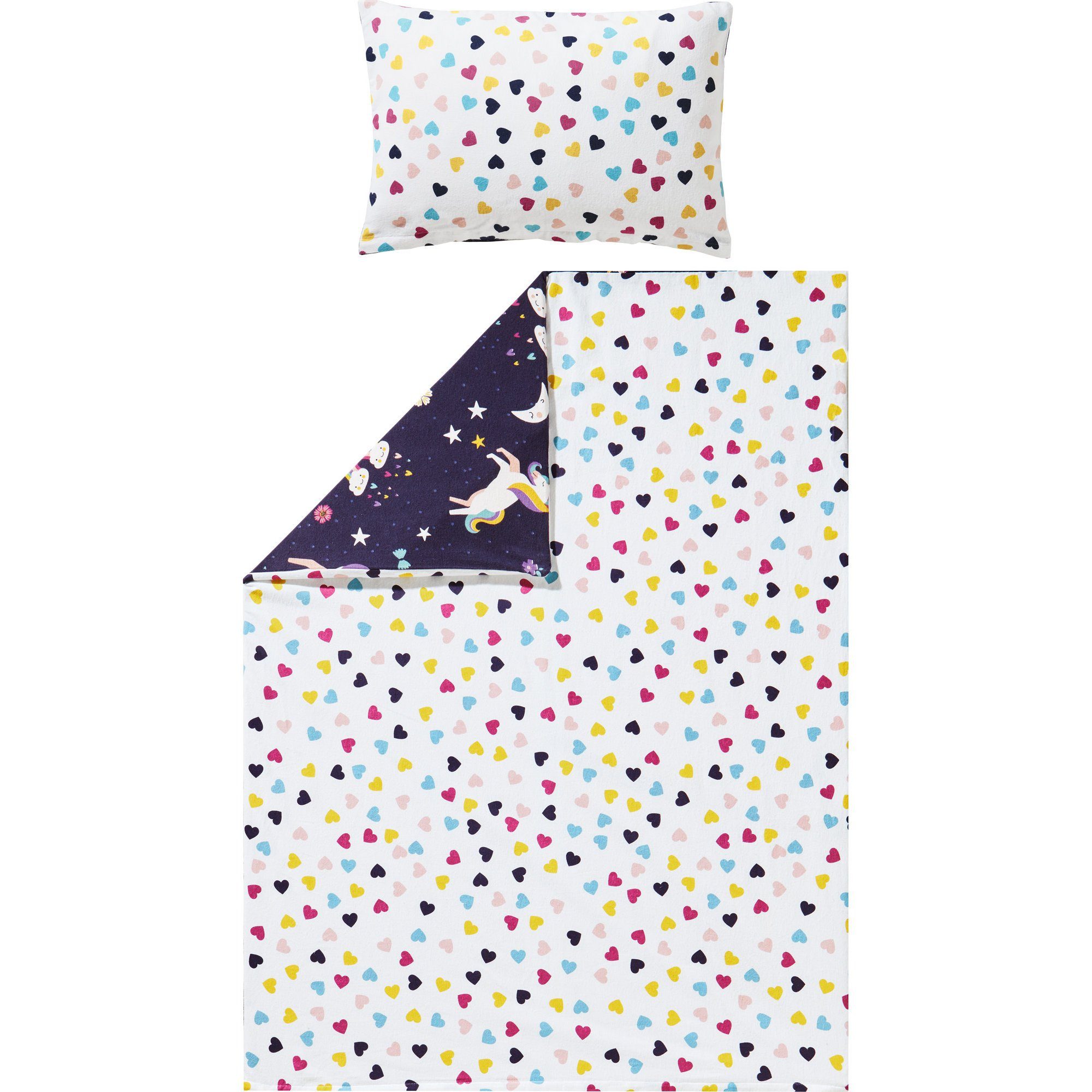 Erwin Müller Kinderbettwäsche Kinder-Wendebettwäsche, Biber, Blumen günstig online kaufen