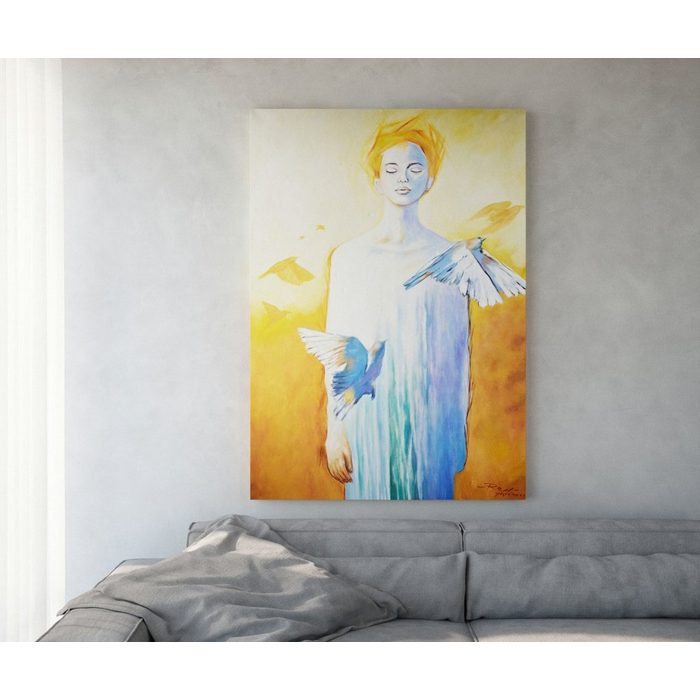 DELIFE Wandbild Doves Mehrfarbig 120x170 cm Acryl auf Leinwand