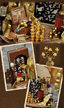 Cute Room 3D-Puzzle Puppenhaus Miniatur DIY hölzernes Fantasie Schatz, Puzzleteile, DIY Miniatur Modellbausatz zum basteln-Zauberflaschen-Serie