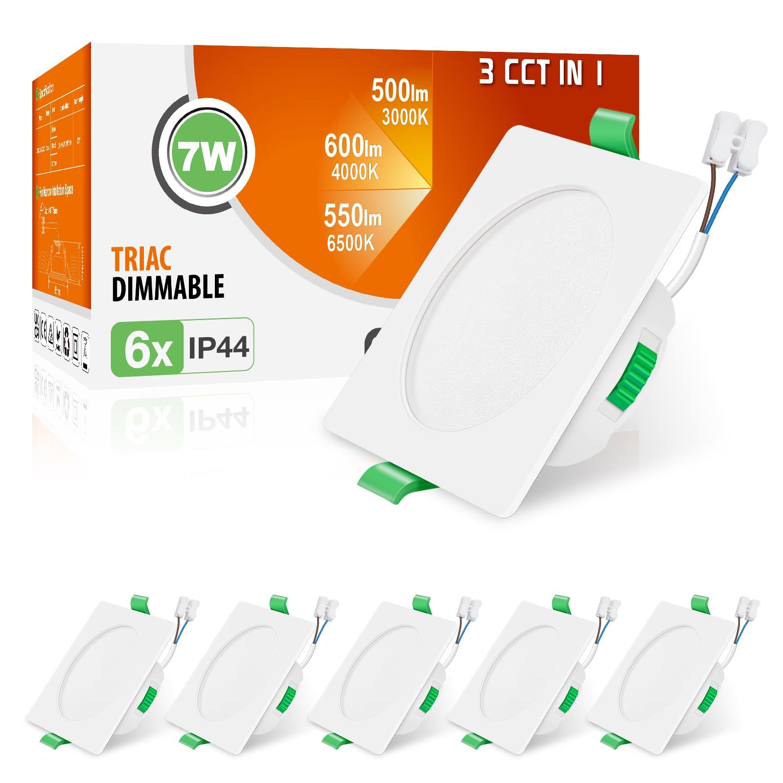 ALUSSO LED Einbaustrahler 6er-Set, 7W Decken günstig online kaufen