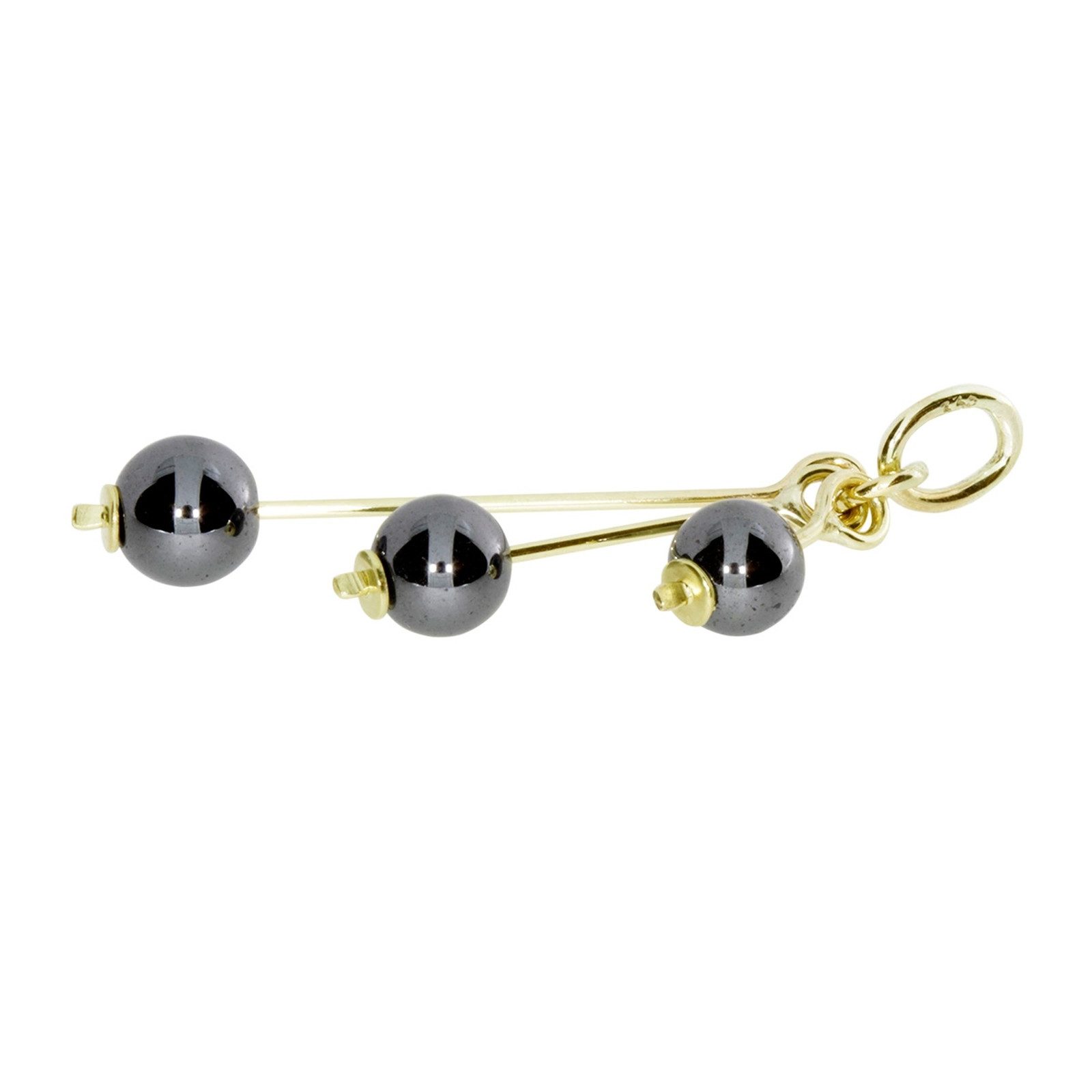 OSTSEE-SCHMUCK Kettenanhänger Ostsee-Schmuck Anhänger Kugel 6 mm Hämatit (1-tlg)