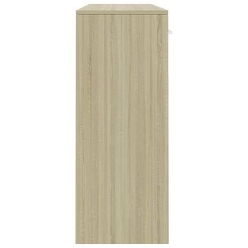 vidaXL Sideboard Sideboard Weiß Sonoma-Eiche 110x30x75 cm Holzwerkstoff (1 St)