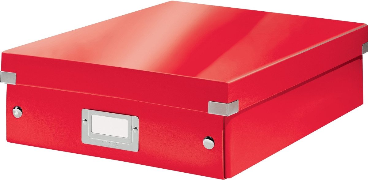 Aufbewahrungsbox Organisationsbox Click & Store mittel rot