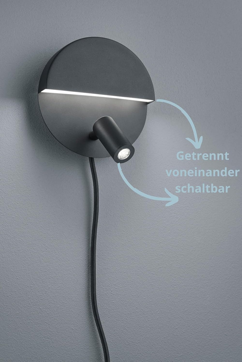 lightling LED Tischleuchte Malena, LED fest integriert, Warmweiß, FLEXconnect, IP20, Schalter, getrennt schaltbar