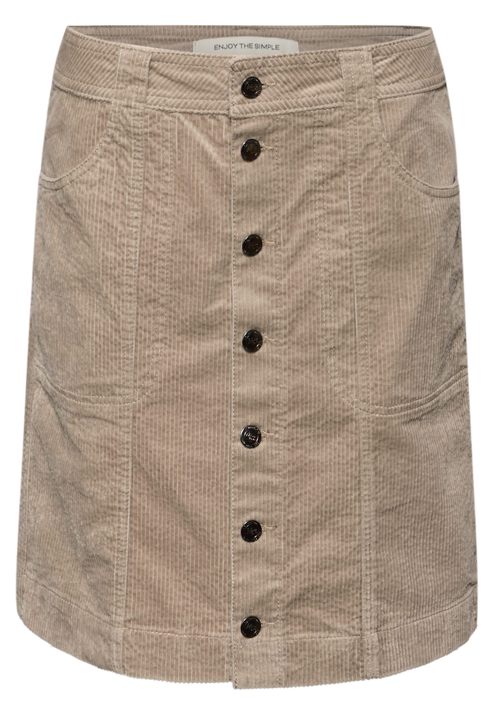STREET ONE Midirock Button through corduroy skirt_ günstig online kaufen