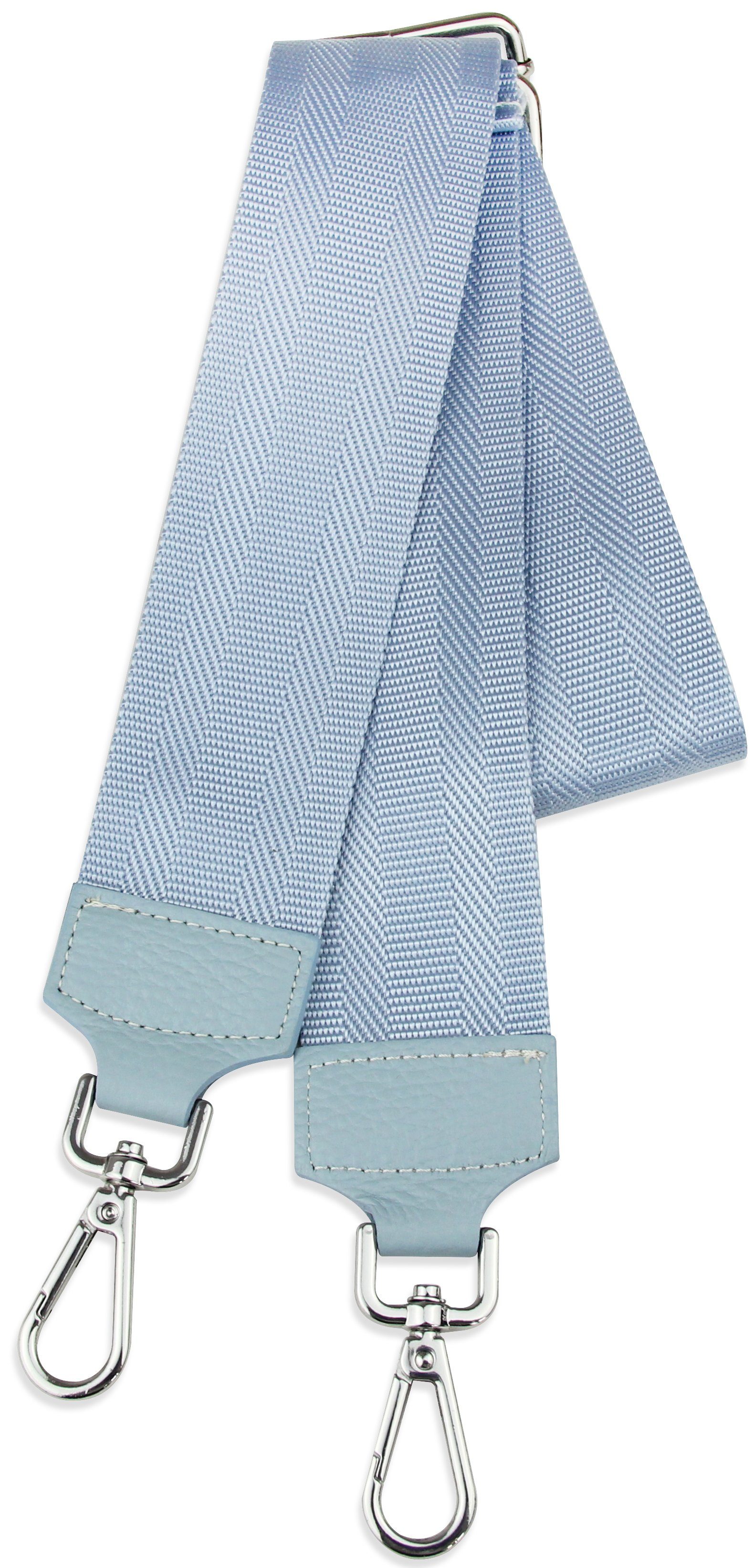Frentree Schulterriemen MADE IN ITALY, verstellbarer Gurt, für 5cm Schultergurt Hellblau Muster: breiter Einfarbig Taschen