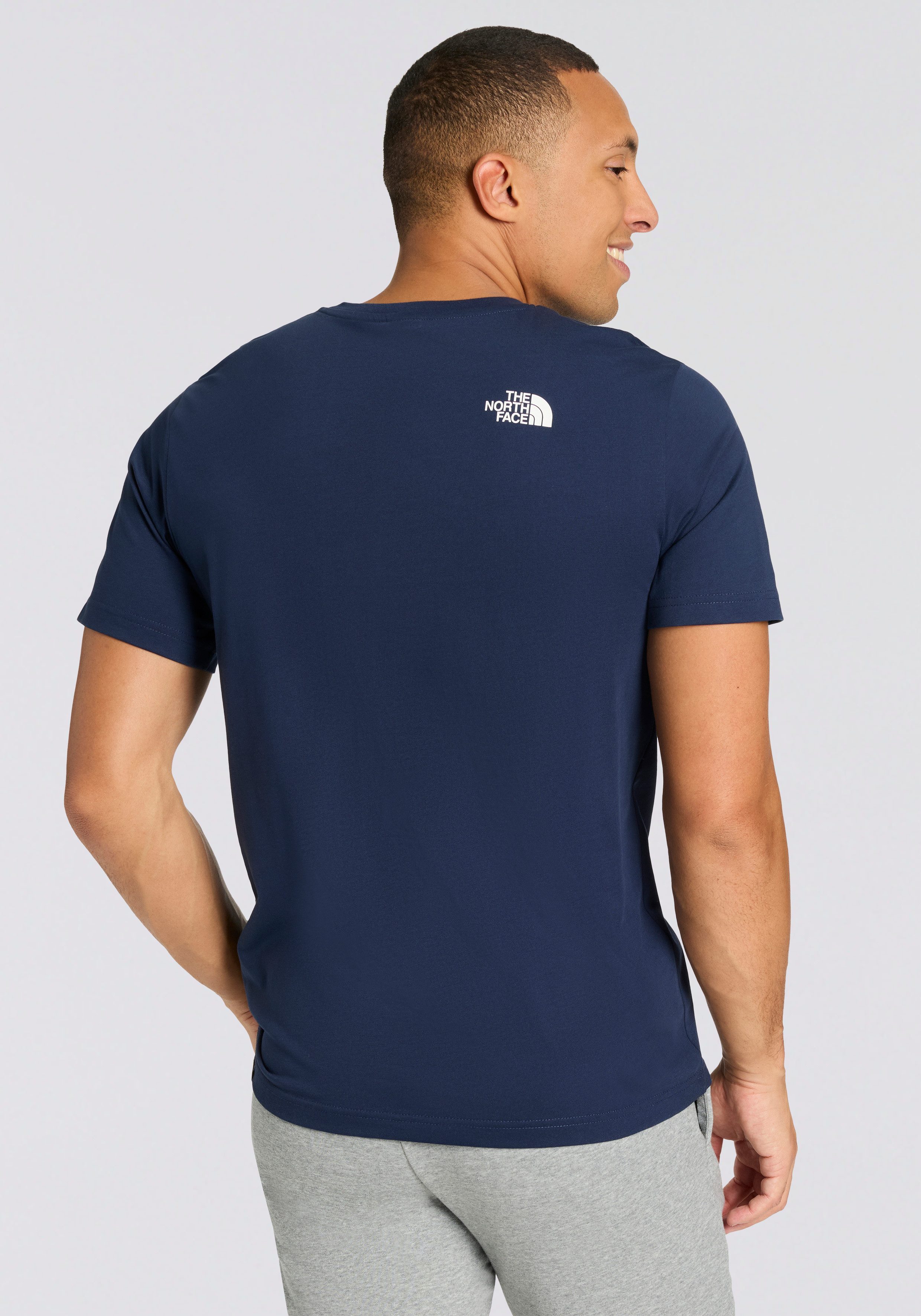 The North Face T-Shirt M SS SIMPLE DOME TEE sportlicher Stil, mit Logodrucken, atmungsaktive Baumwollmischung