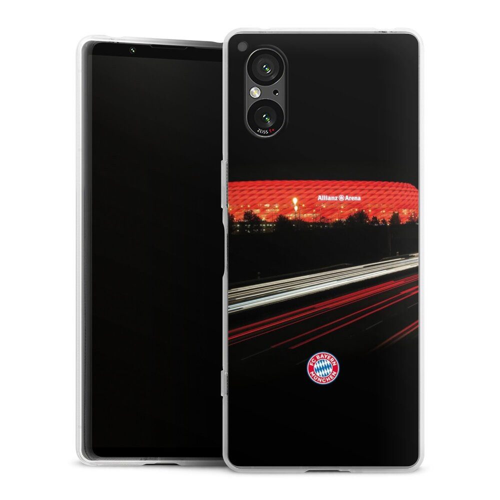 DeinDesign Handyhülle FC Bayern München FCB Stadion FC Bayern München Allianz Arena, Sony Xperia 5 V Silikon Hülle Bumper Case Handy Schutzhülle