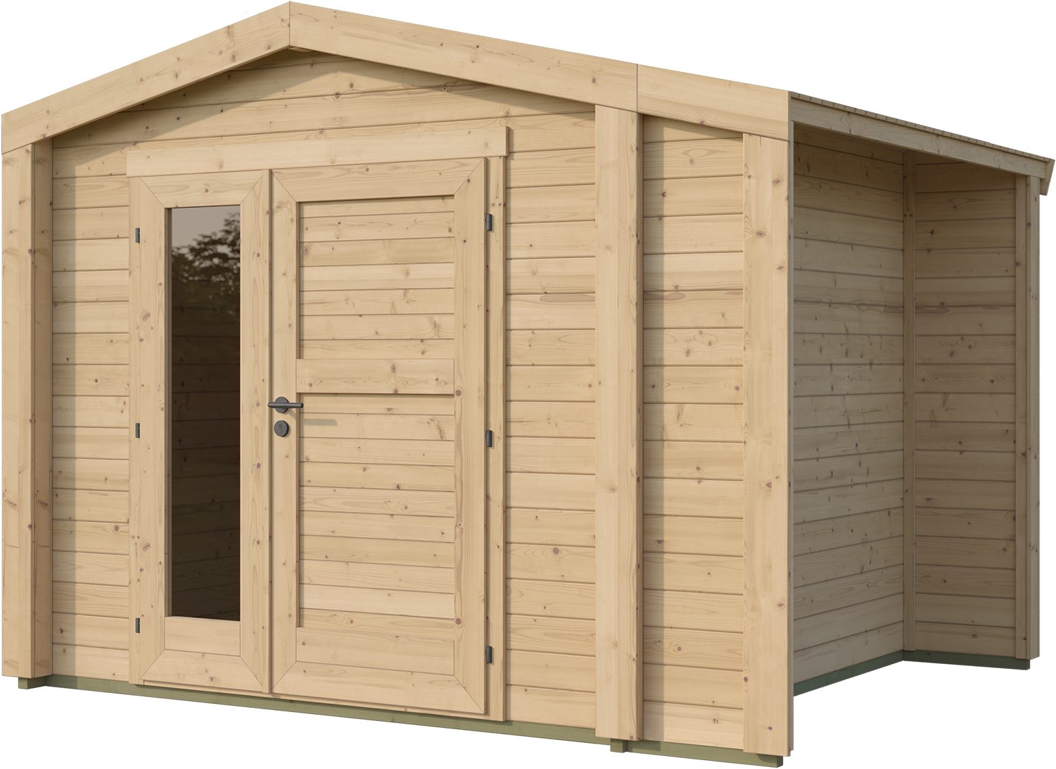 weka Gartenhaus Killarney, BxT: 311x263 cm, Doppeltür, 1 1/2 Seite mit Fenster