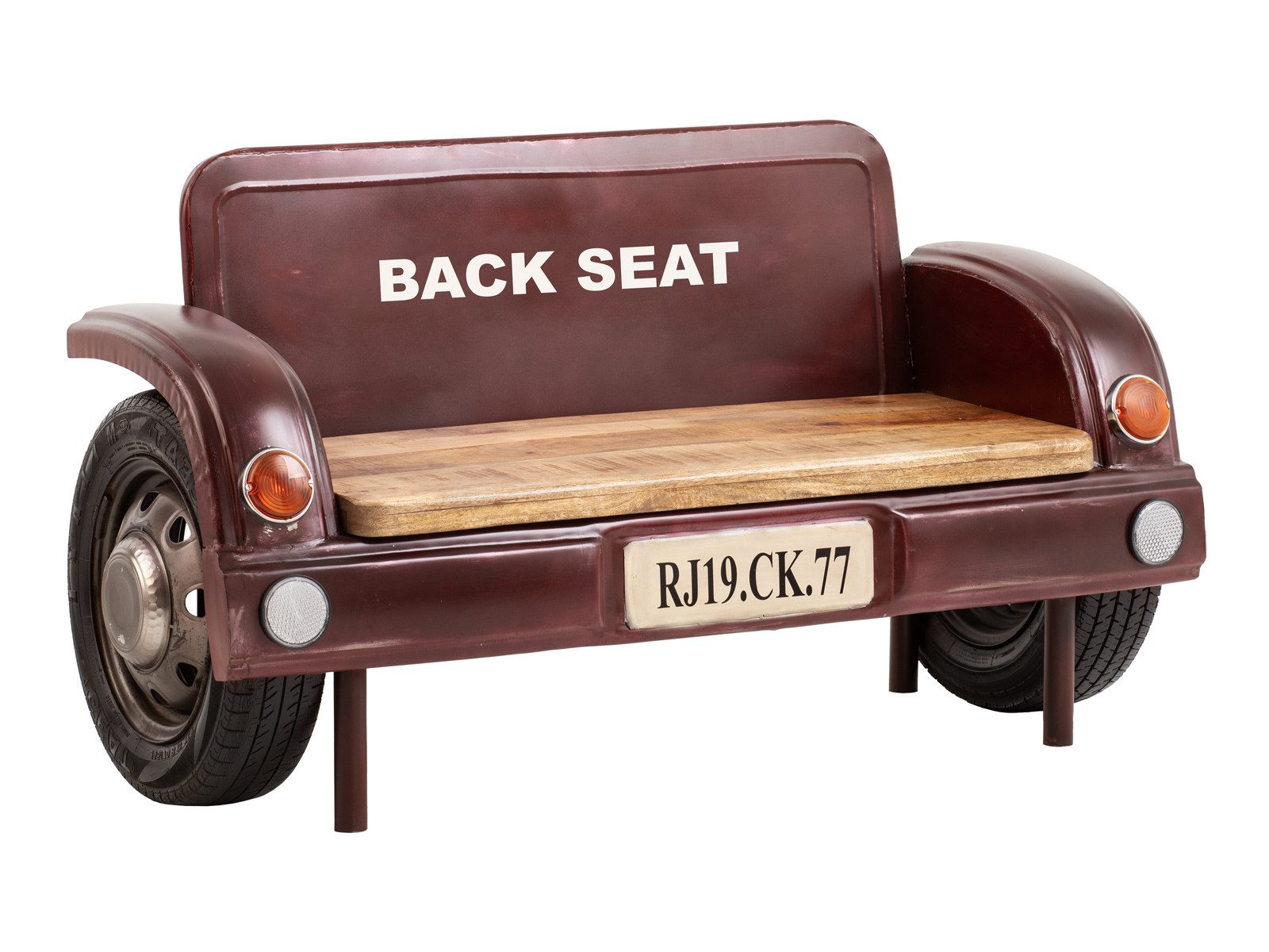 massivum Sitzbank Back Seat im Cardesin aus Metall und Holz