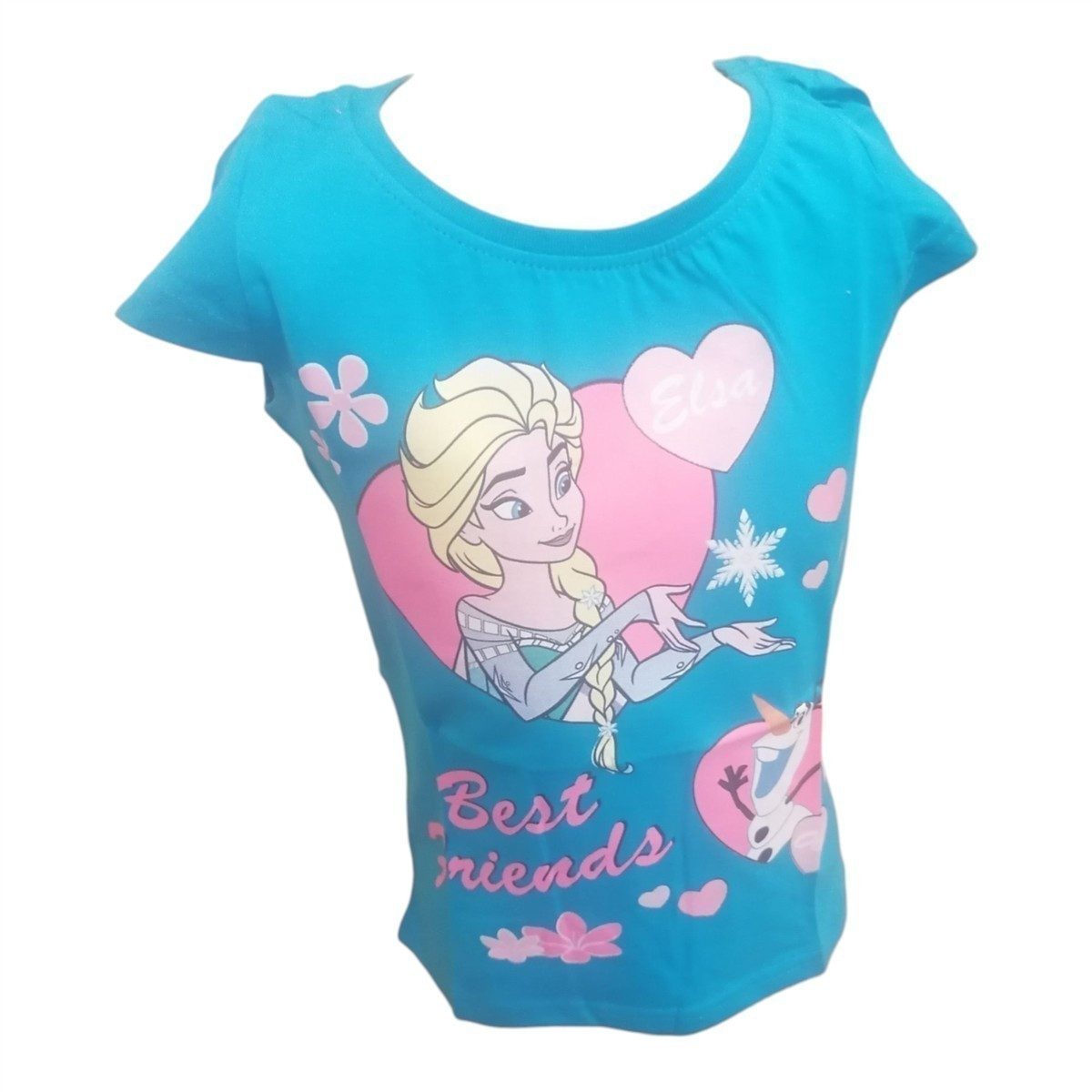 Disney Frozen T-Shirt Disney Frozen Kurzarm-Shirt, "Elsa", Blau oder Pink, Gr. 104-134