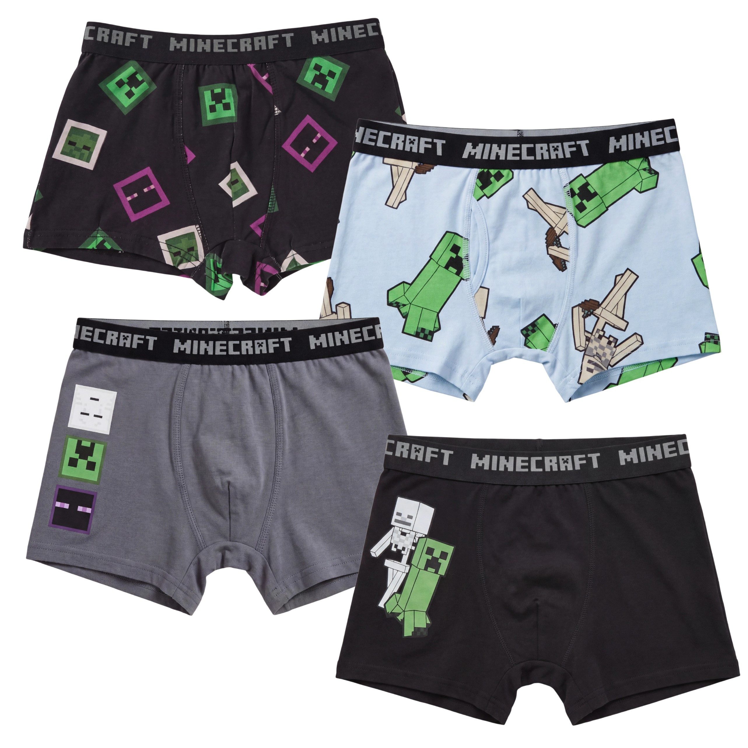 Spiderman Boxershorts Minecraft Jungen, Boxershorts Jungen, Unterhosen Jungen 4er Set