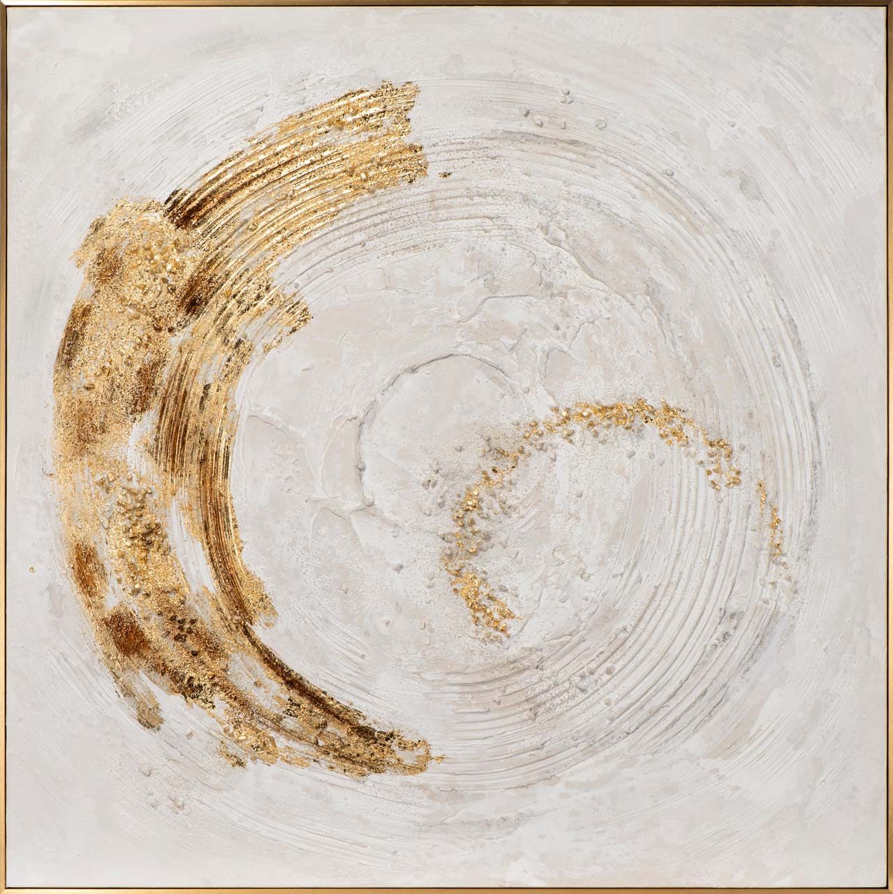 ArtUniverse Gemälde Golden Swing 100 x 100 cm, Abstrakt