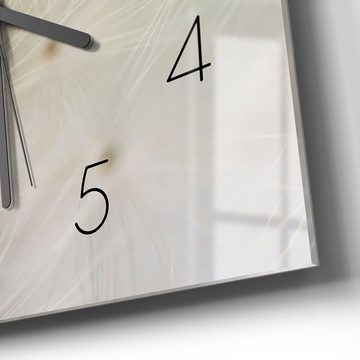 DEQORI Wanduhr 'Pusteblume ganz nah' (Glas Glasuhr modern Wand Uhr Design Küchenuhr)