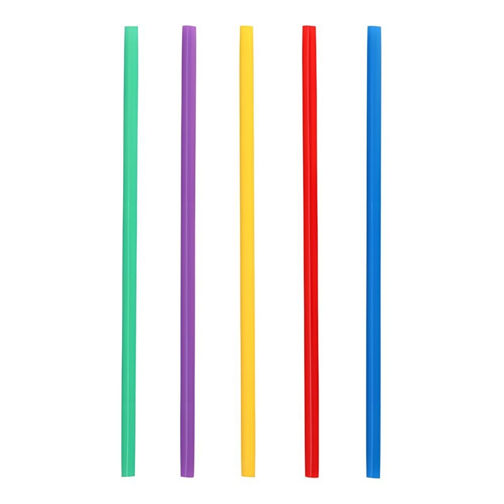 PAPSTAR Trinkhalme Mehrweg-Shake-Halme PP Ø 8 mm, 25 cm farbig sortiert 100 Stk