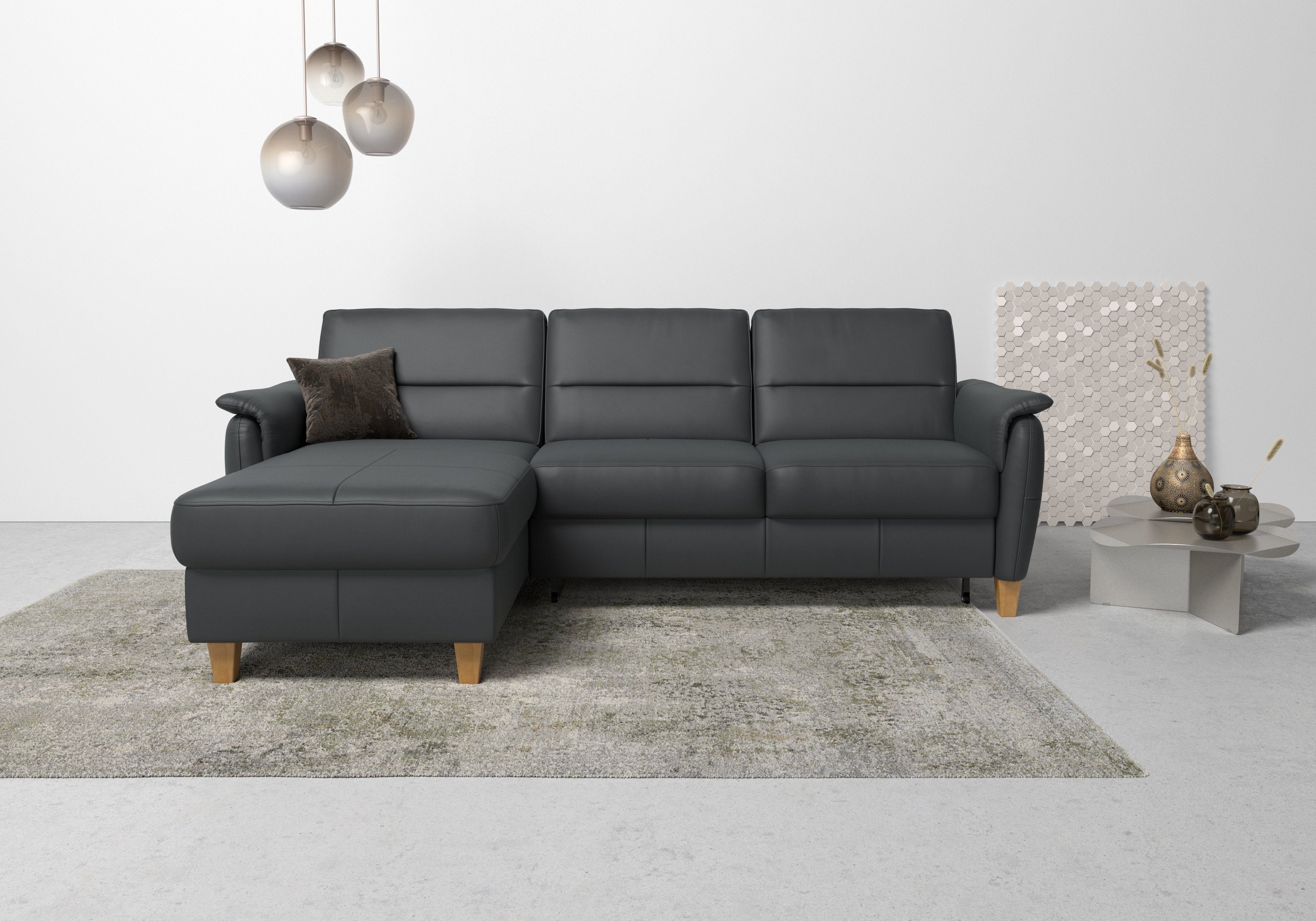 Home affaire Ecksofa Palmera L-Form, Federkern, günstig online kaufen