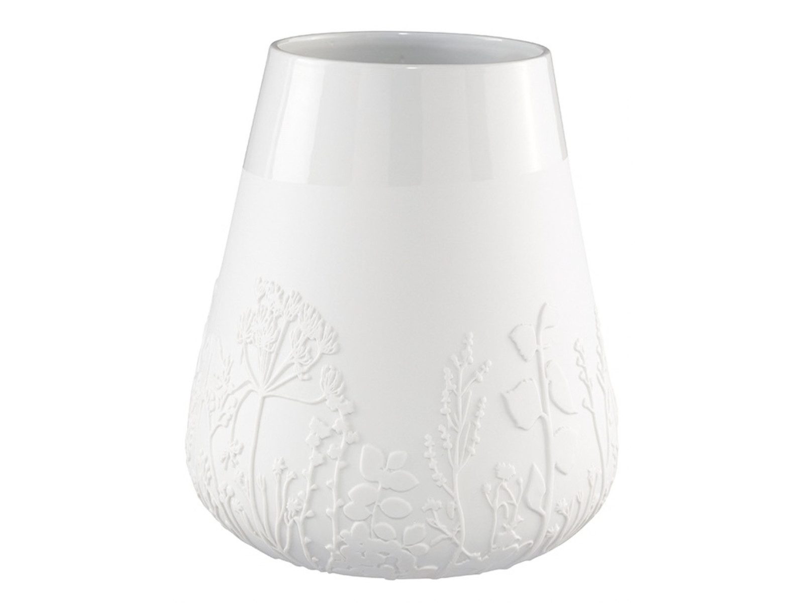 Räder Dekovase Poesie Porzellanvase Blumen weiß 26cm (Dekovasen)