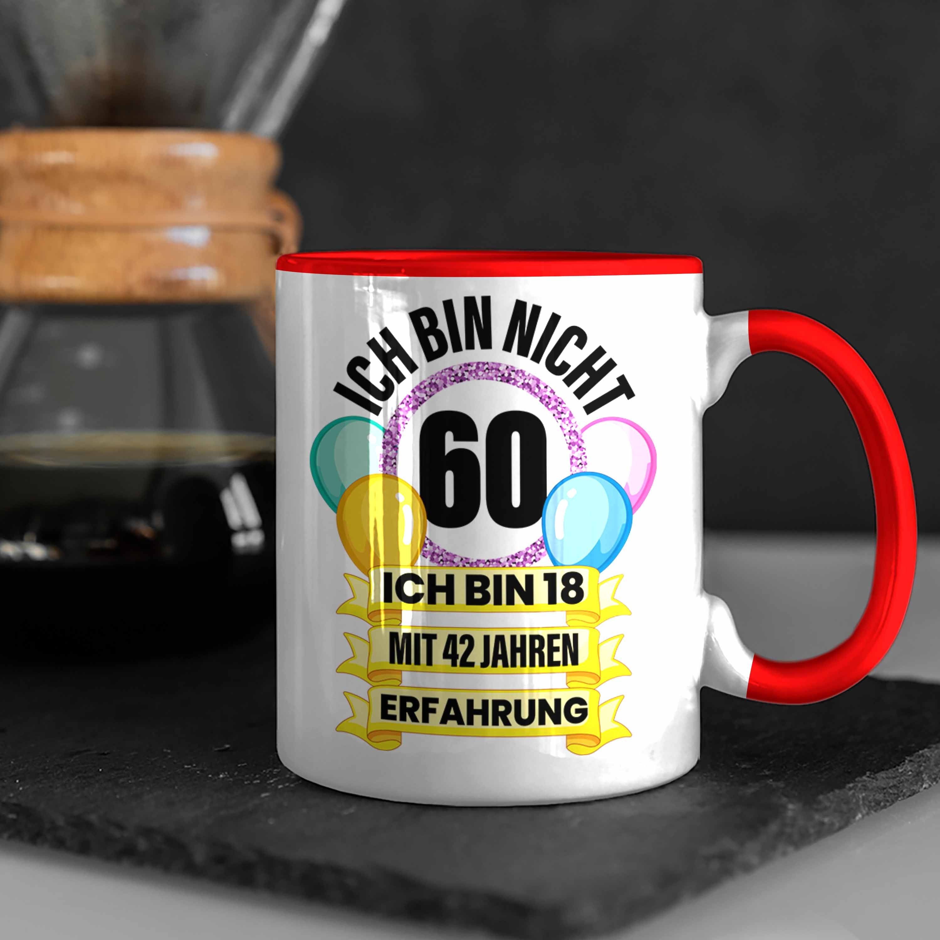 60. 60er Rot Tasse Geschenke Frau Lustig 60 Geschenk Tasse Jahre Mutter Geschenkidee Alt Trendation Frauen - Männer Mann 60 Trendation Geburtstag