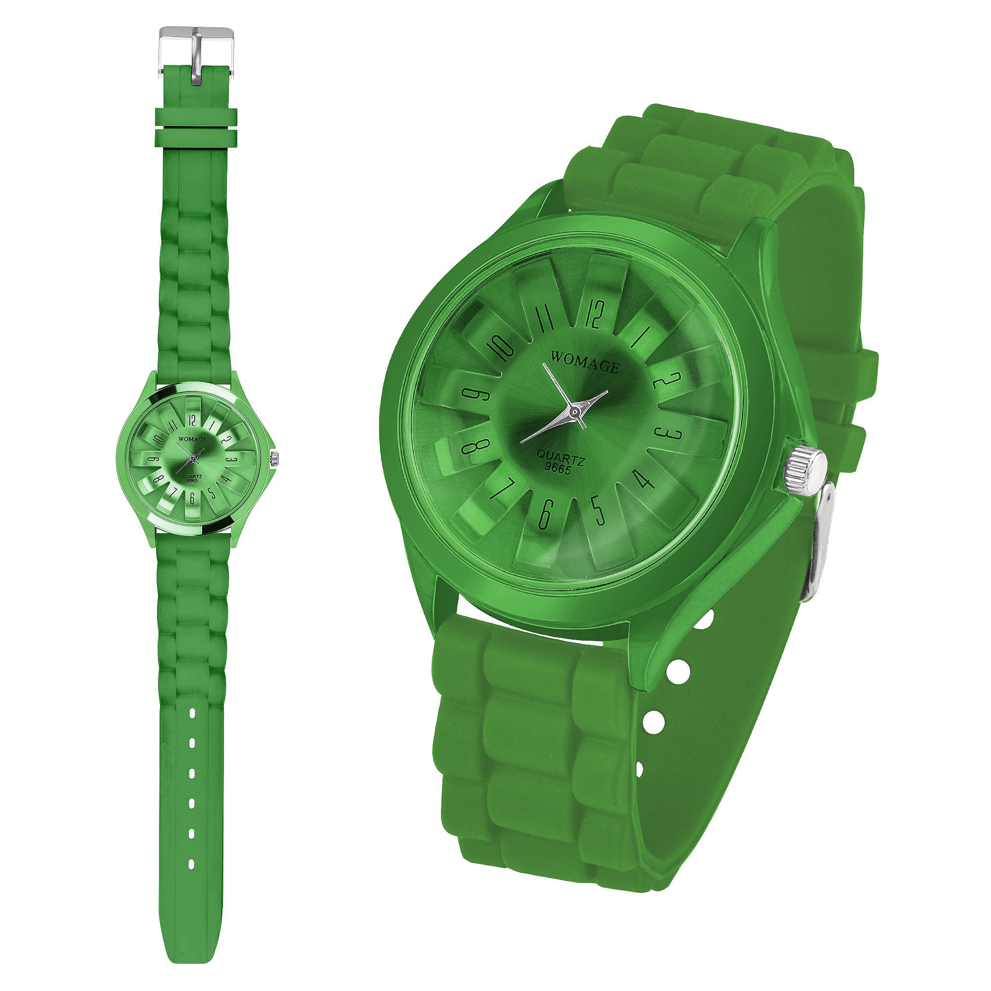 Quarzuhr Damen Silikon Armbanduhr Silikon Uhr für Frauen modern und zeitlos