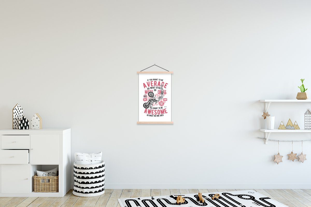 MuchoWow Poster Mancave - Sport - Retro, (1 St), Posterleiste, Textilposter für Wohnzimmer, Bilderleiste, Magnetisch