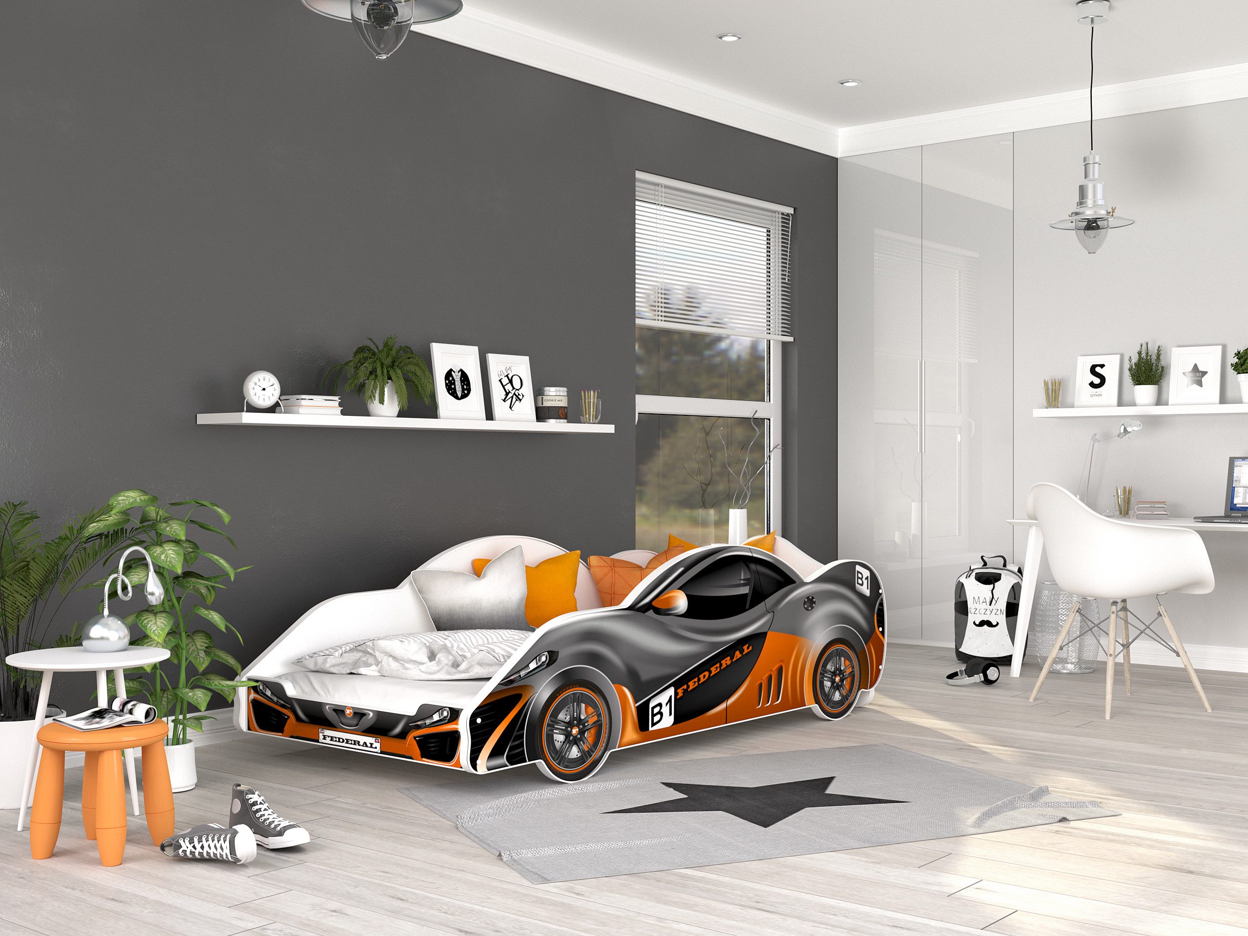 AJKmeble Autobett Kinderbett Jugendbett 90x180cm Gamerbett günstig online kaufen