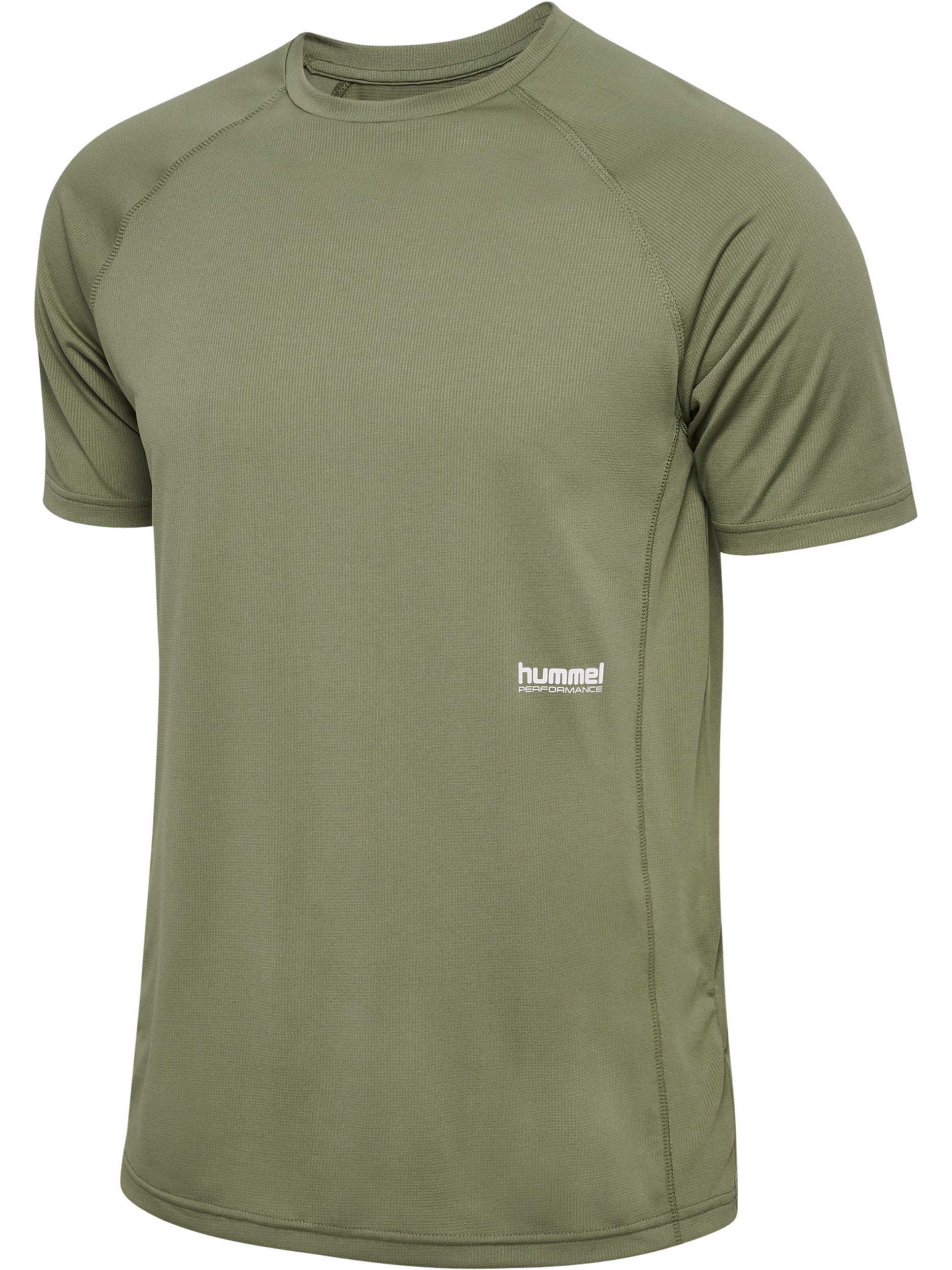 hummel Trainingsshirt HMLPULSE WORKOUT T-SHIRT S/S mit dekorativem Print, atmungsaktiv, schnelltrocknend, aus Jerseystoff