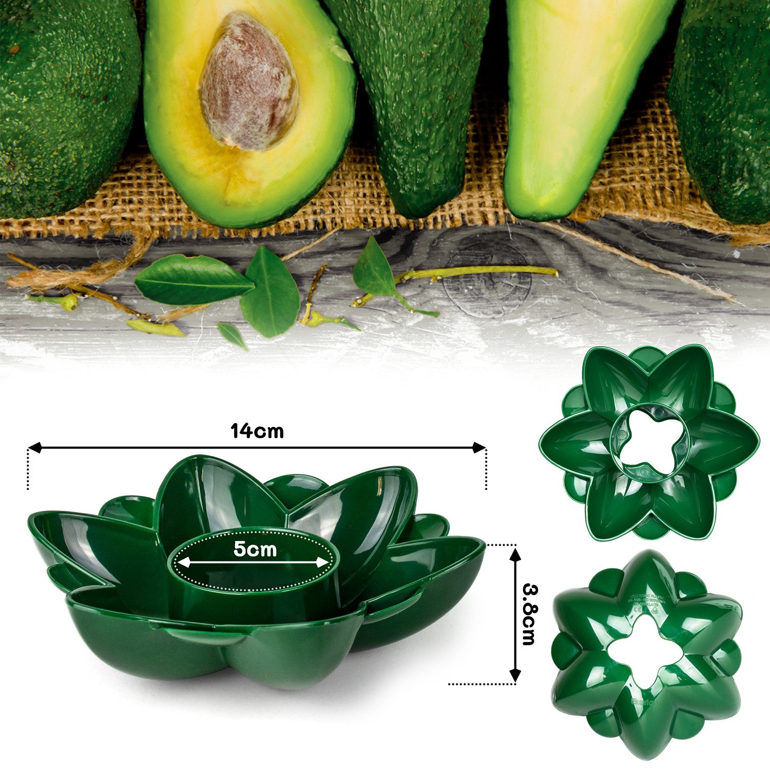 Ekarian Anzuchtdeckel Avocadobaum Tool zum selber Pflanzen und Züchten, Geschenke für Frauen (2 St), rund – Bild 2 von 5