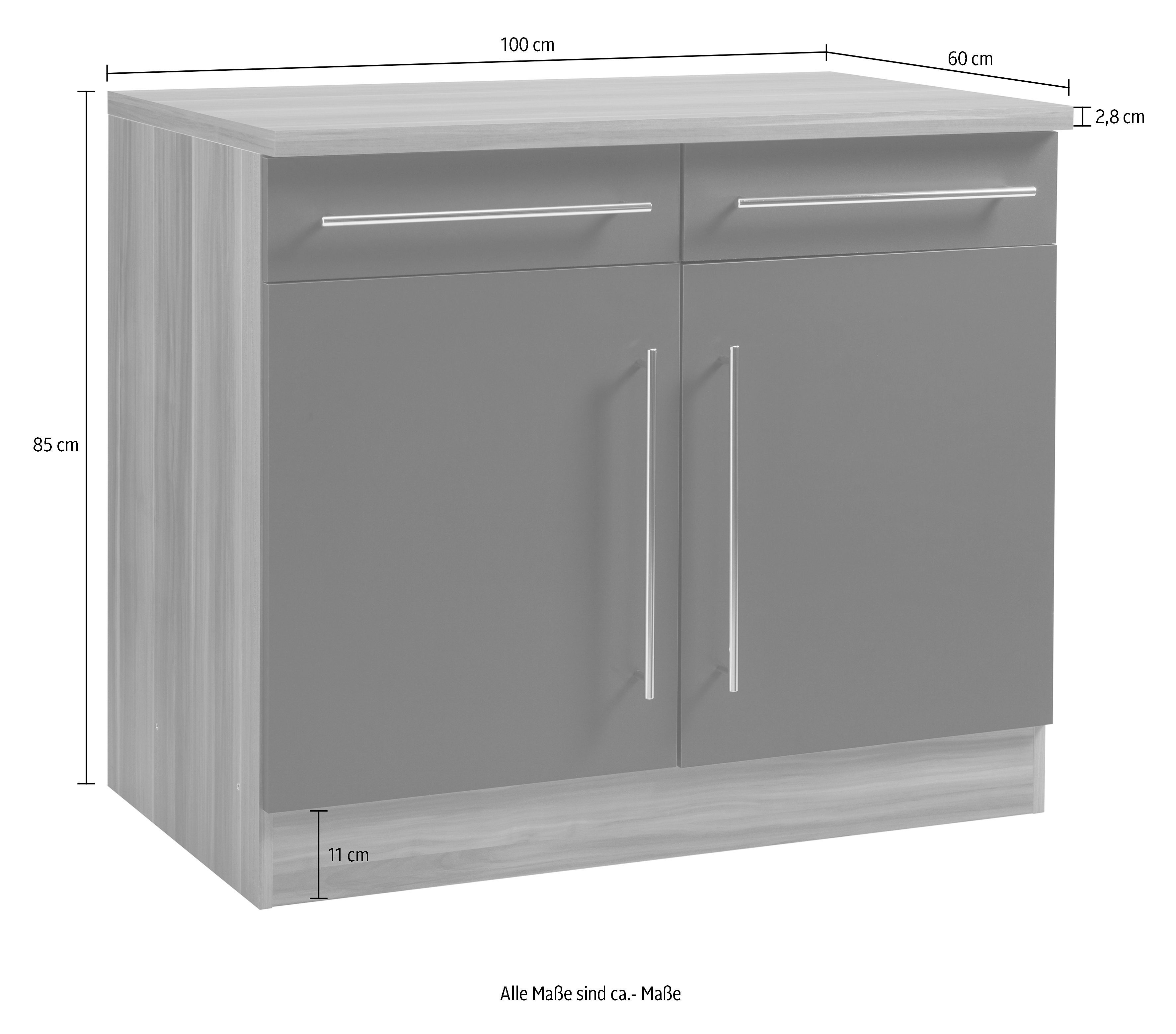 KOCHSTATION Unterschrank KS-Samos 100 cm breit – Bild 5 von 5
