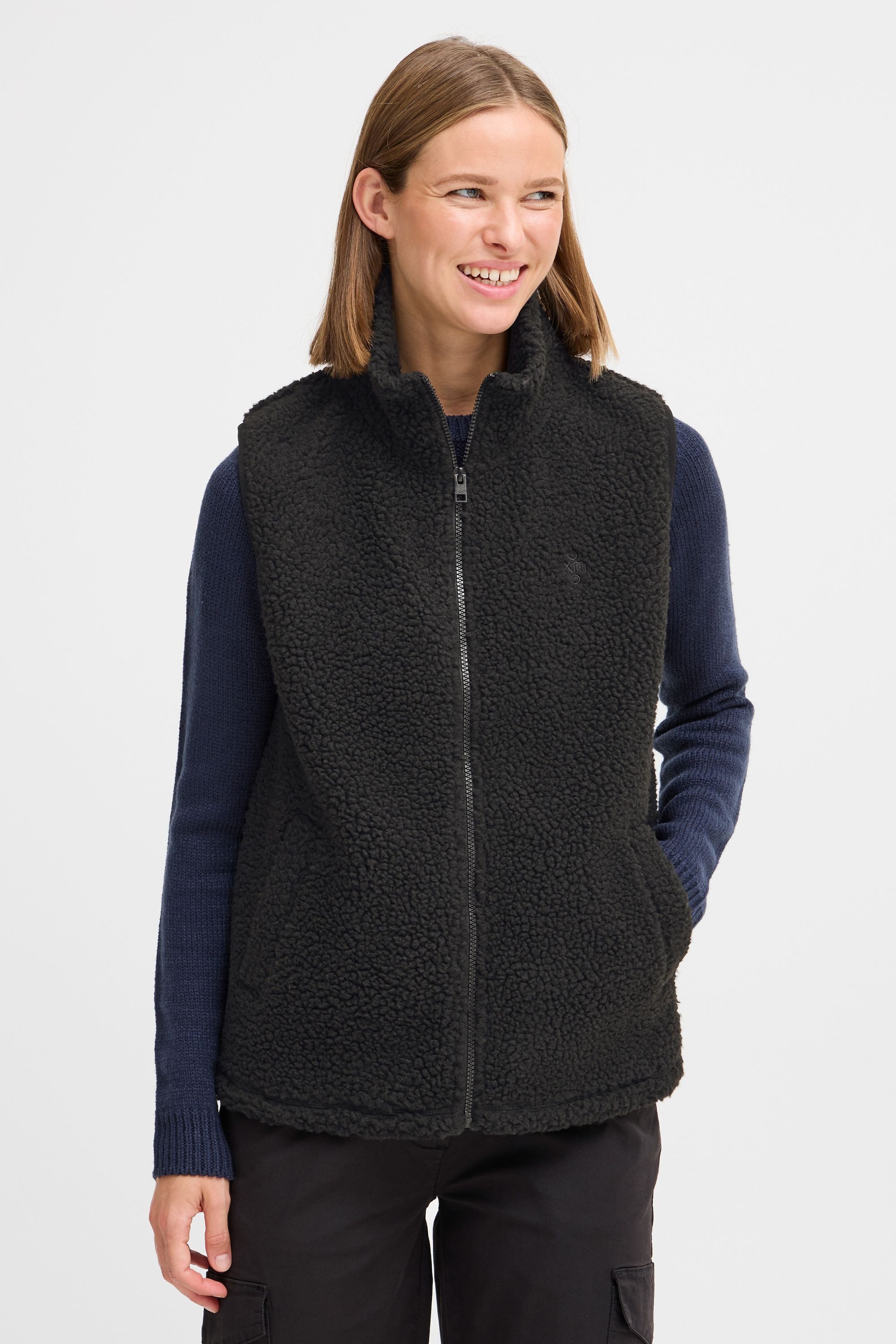 OXMO Plüschweste OXTINNE Lässige Teddyweste mit Taschen günstig online kaufen