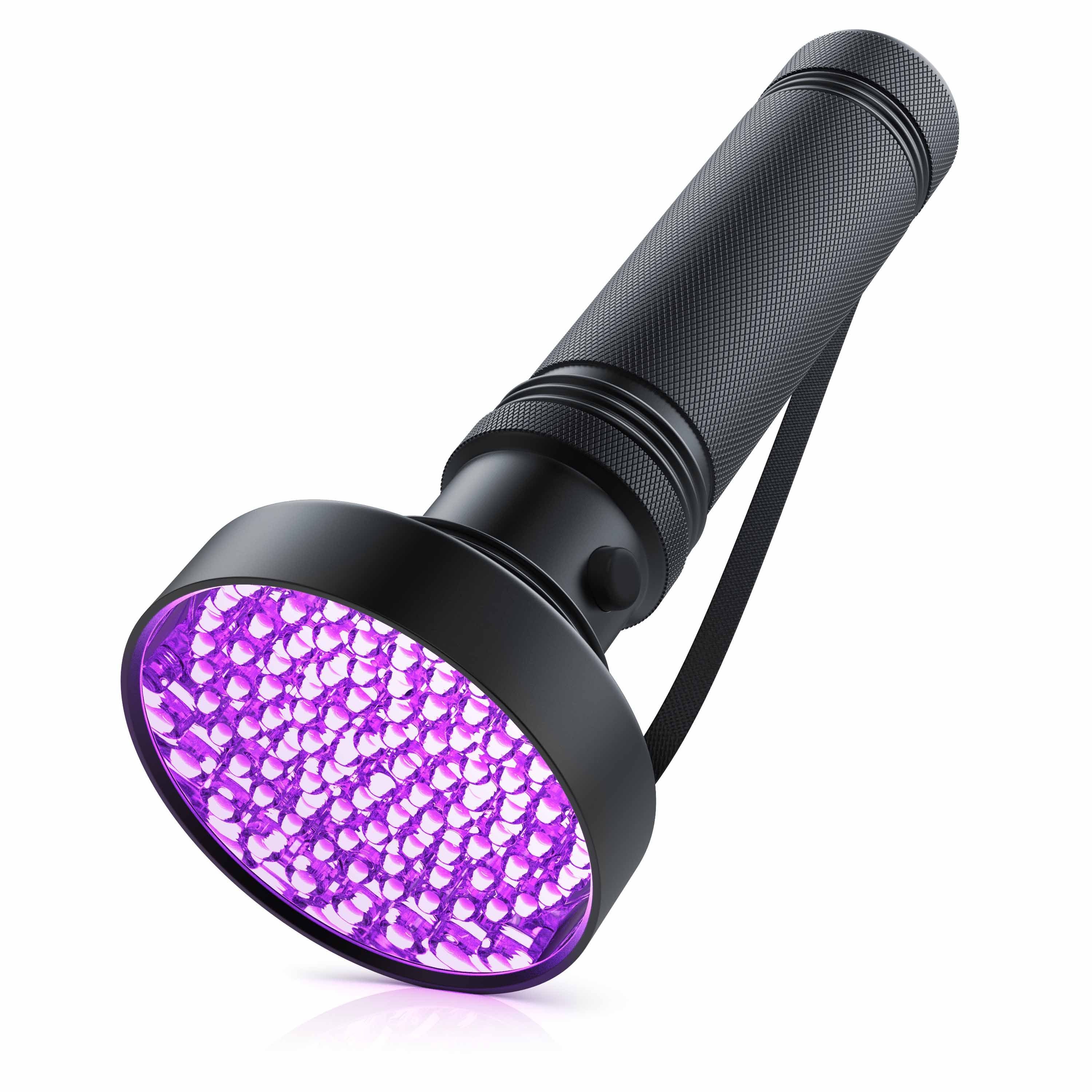 Brandson UV-Reflektorlampe, LED UV Schwarzlicht Taschenlampe  Bernsteindetektor Ultraviolett Leuchte mit 100x LEDs