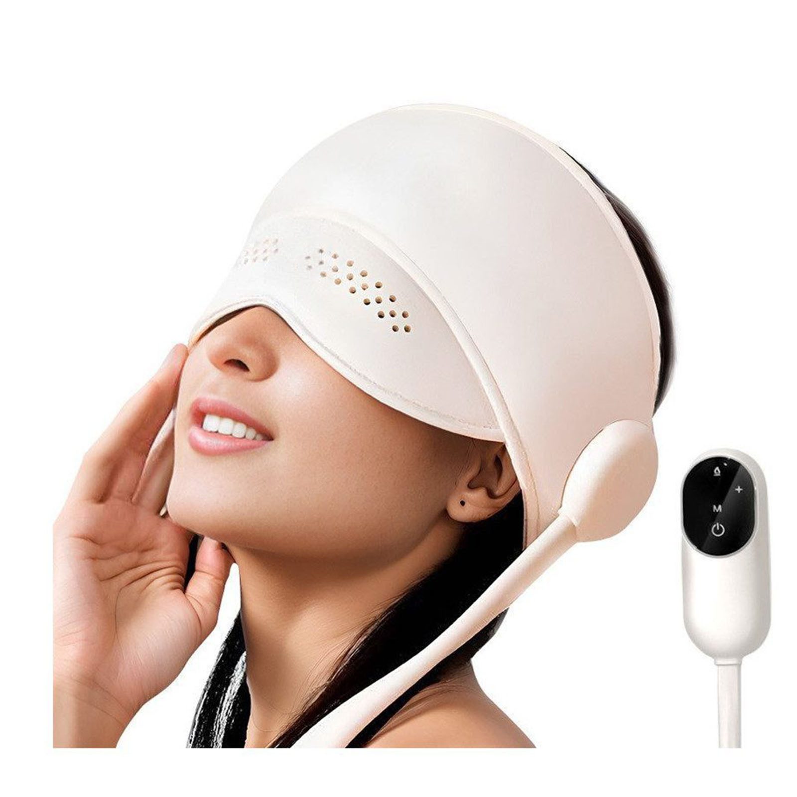 oyajia Massagegerät Elektrisches Kopfmassagegerät, 360°Abdeckung Tragbare Kopf, Augen, Migränekappe für Frauen, entspannen, wärmen, Wiederaufladbar mit USB, 4 Kompressionsmodi zur Linderung von Migräne