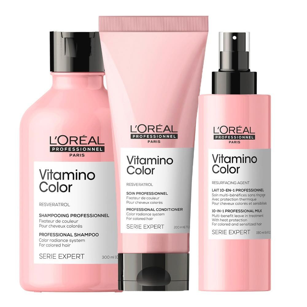 L'ORÉAL PROFESSIONNEL PARIS Уход за волосами-Set L'Oréal Vitamino Color Shampoo Conditioner Spray 10-in-1 3er SET, 3-tlg.