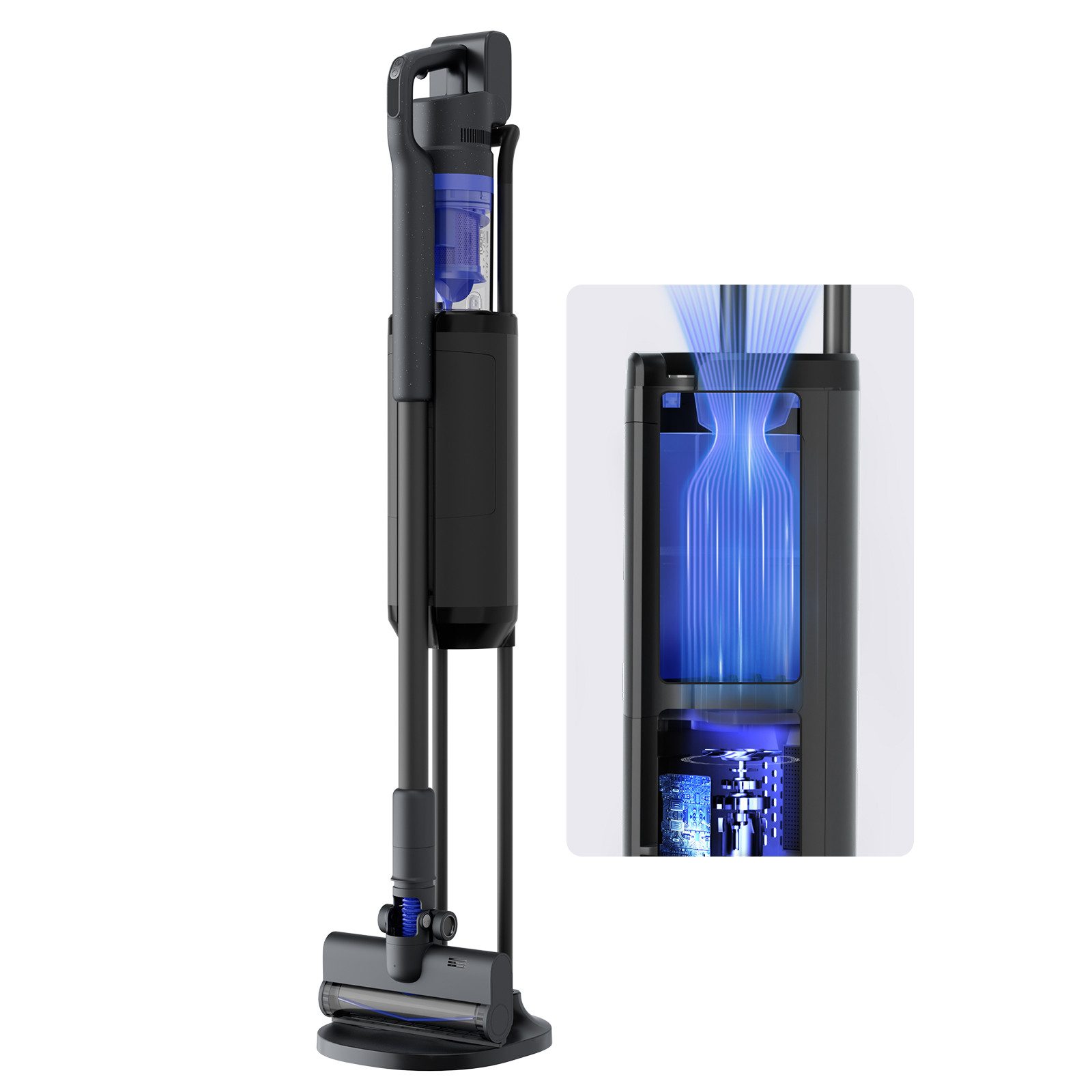 Roidmi Akku-Stielstaubsauger X200 Jet Automatischer Staubsauger mit Basisstation, 600 W, mit beutel, Automatische Entleerung, 2LStaubbeutel, 29,4 kPa Saugleistung