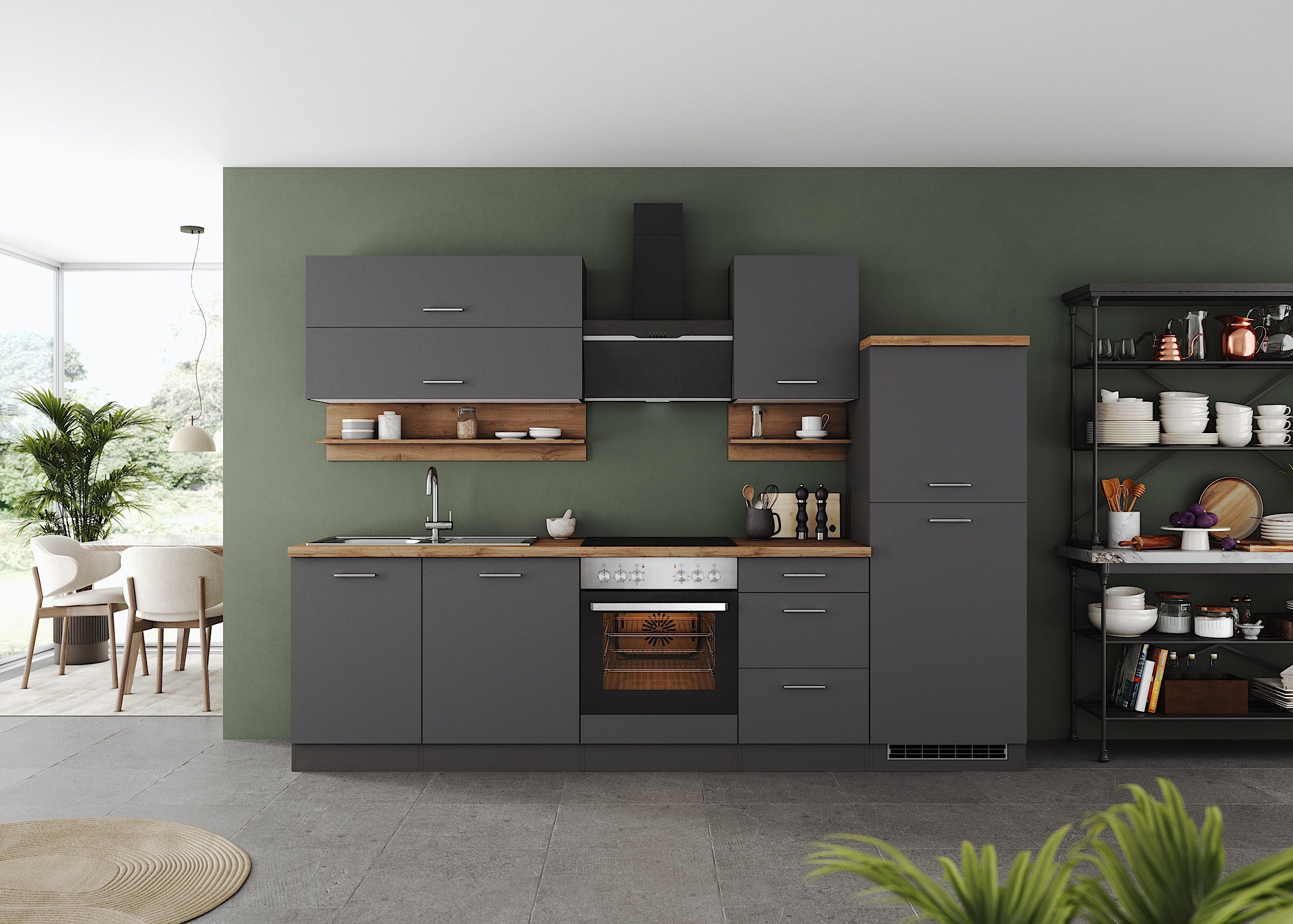 KOCHSTATION Küchenzeile KS-Milan, 280 cm breit, günstig online kaufen