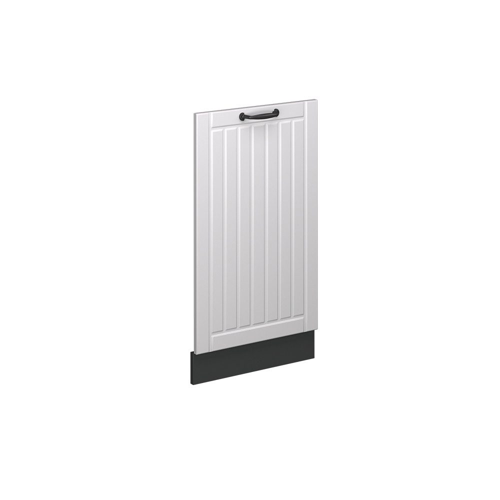 Frontblende Fame-Line, Weiß Landhaus/Anthrazit, 45 cm ohne Arbeitsplatte