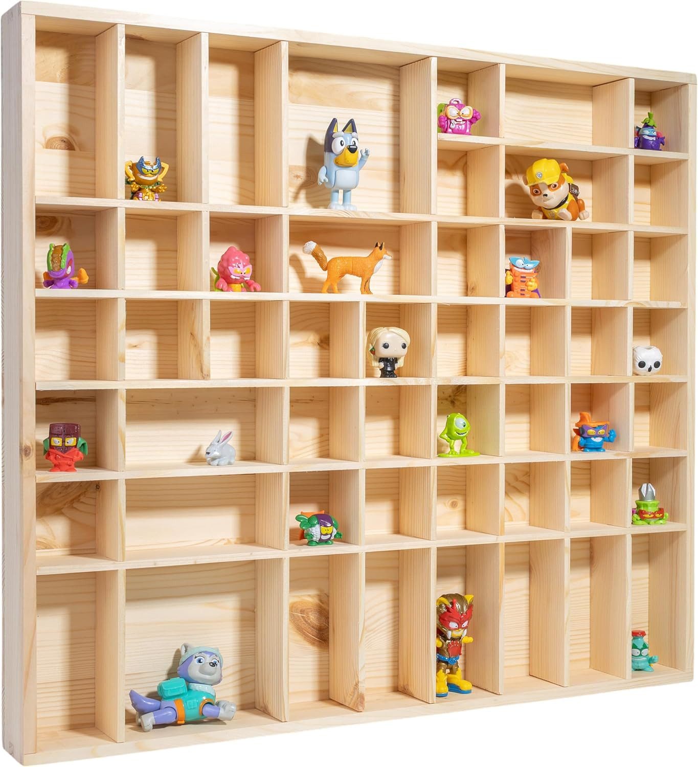 Creative Deco Schubladenbox Setzkasten Holz Sammelbox Holztablett 51 Fächer 52x46x5 cm