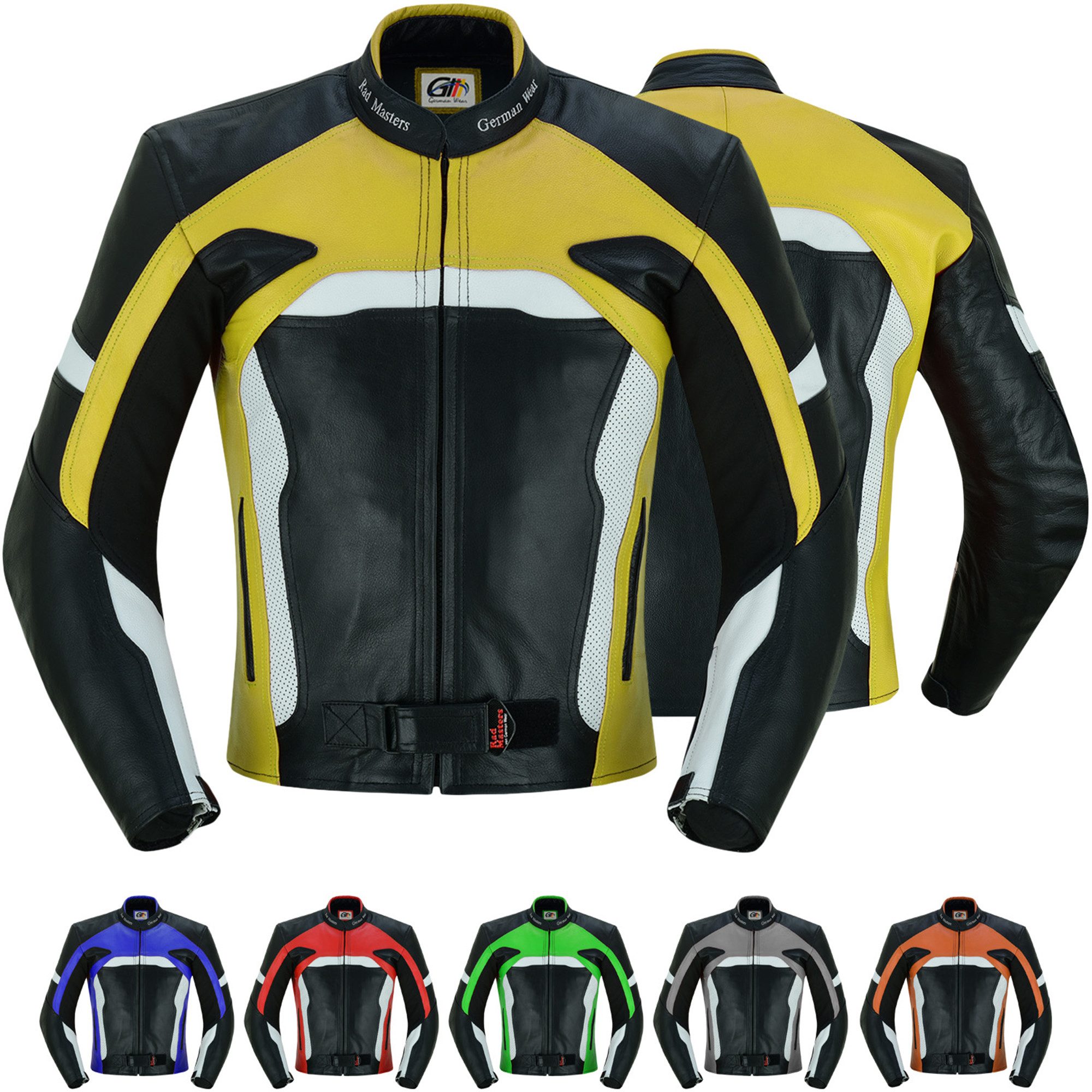 German Wear Motorradjacke GW409J Motorradjacke Büffelleder
