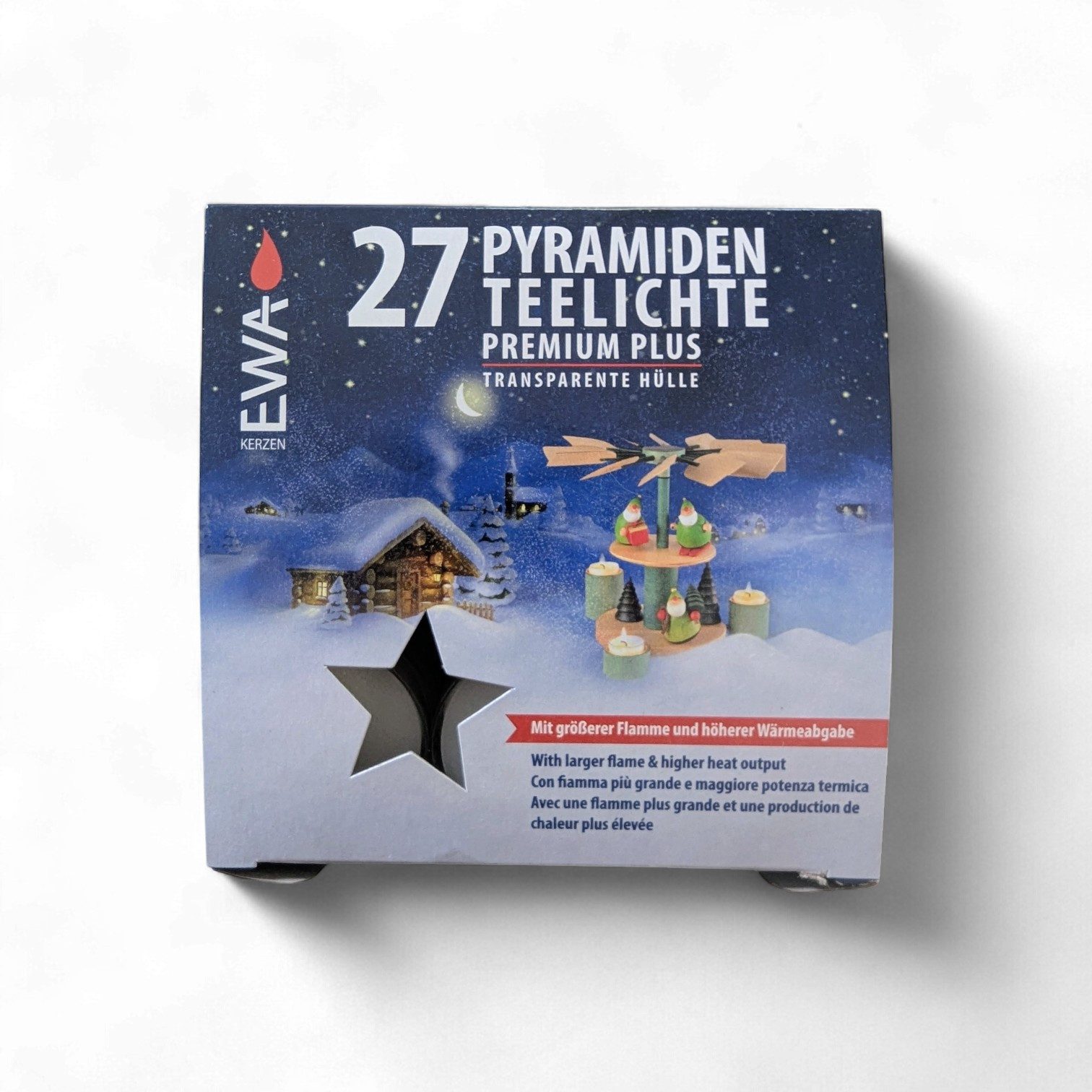 Ebersbacher Kerzenfabrik Teelicht Pyramidenteelichter Kunststoffhülle Premi günstig online kaufen