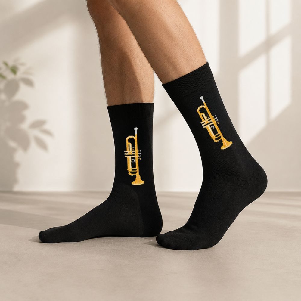 mugesh Freizeitsocken Musik Socken Trompete für Musiker – Bild 2 von 5
