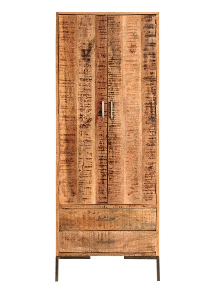 WOLF MÖBEL Kleiderschrank VALENCIA Garderobenschrank 2 Türen / 2 Schubladen (75x45x192)
