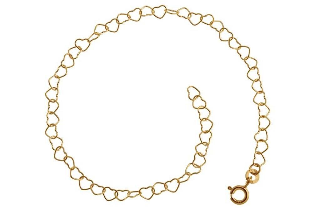 Silberkettenstore Goldarmband Armband Herzen - 333 Gold - 17255 B, Länge: 16cm