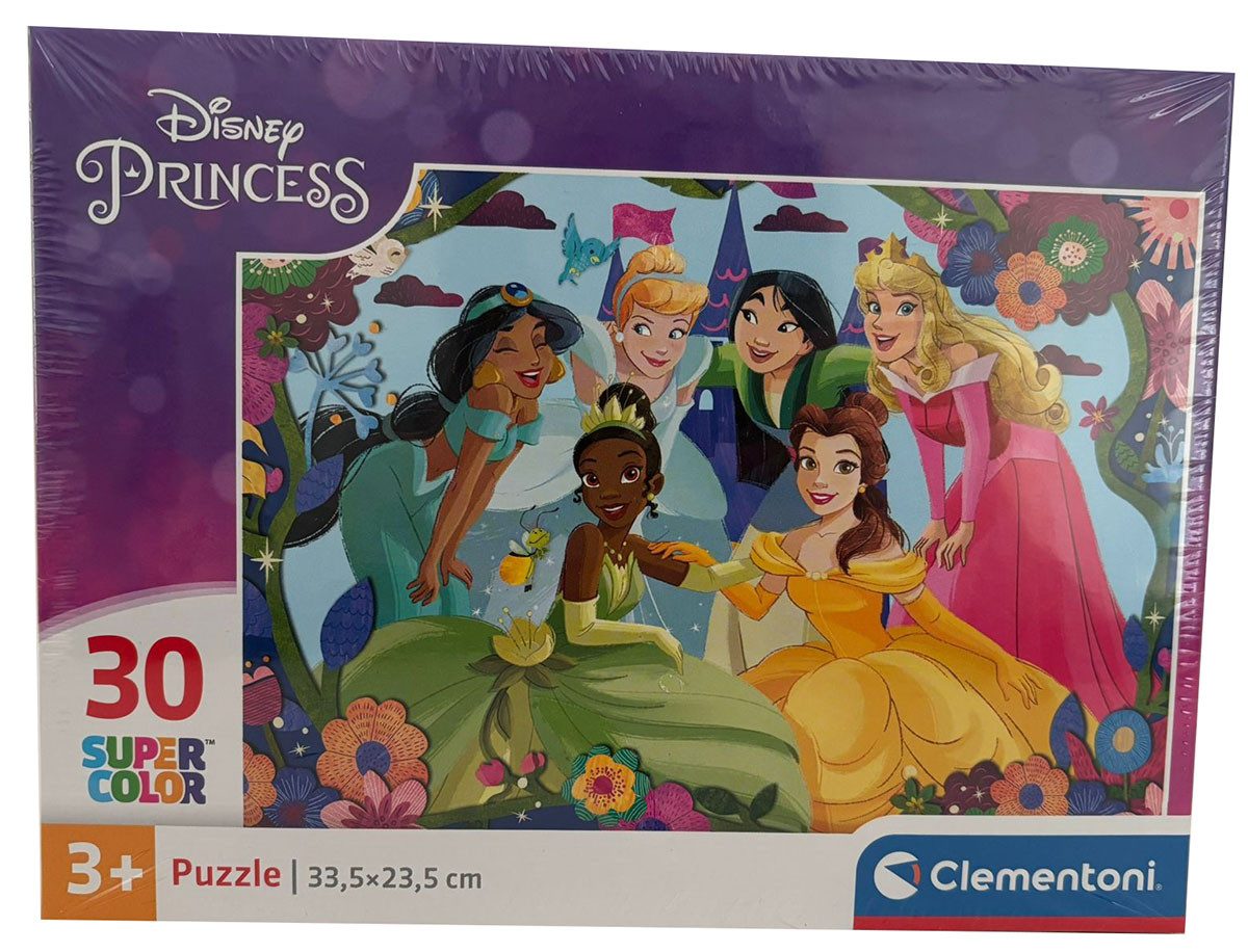 Clementoni® Puzzle Disney Princess, Puzzle 30 Teile, Cinderella, Belle, Jasmin, Mulan, Ti, 30 Puzzleteile