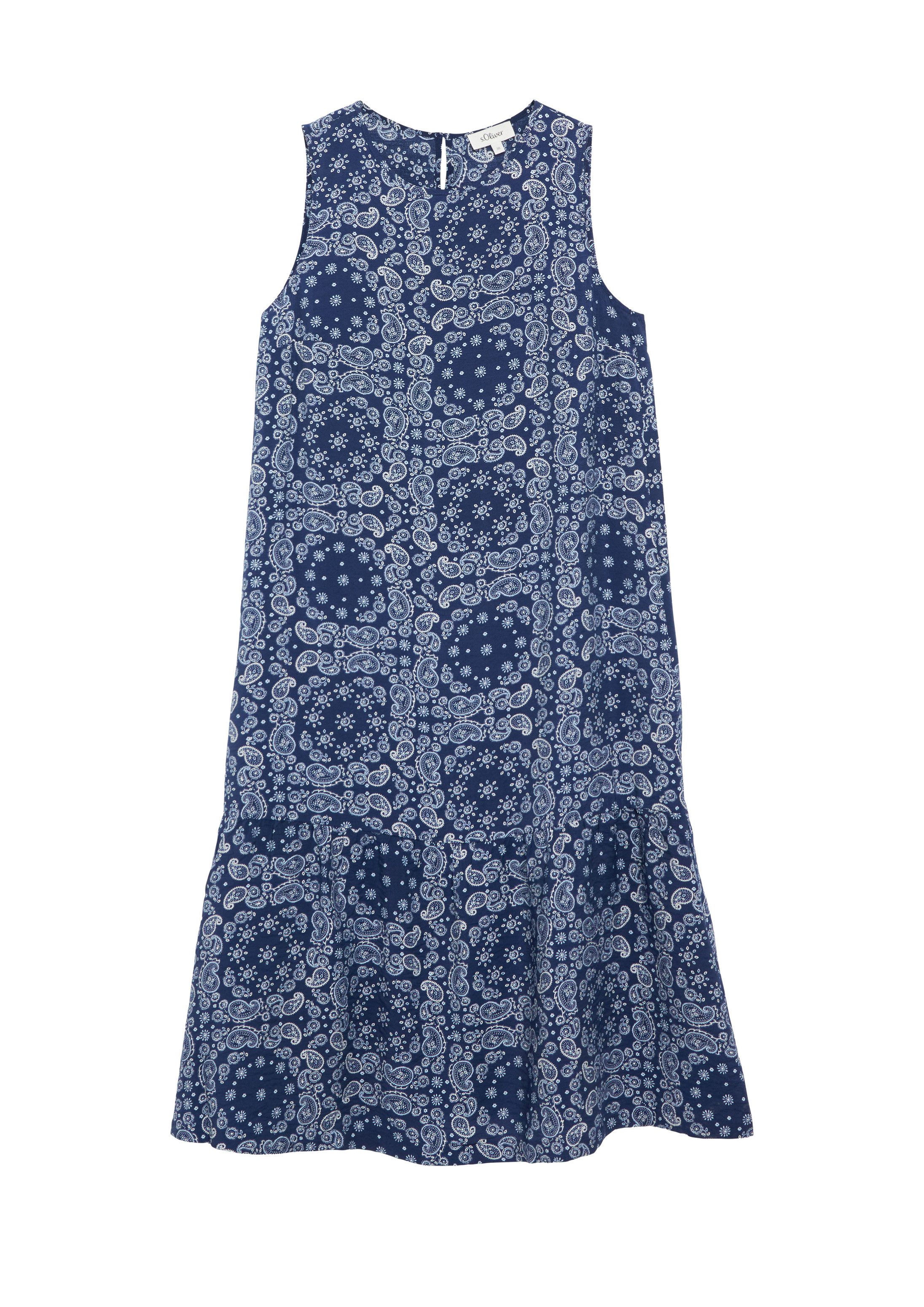 s.Oliver Minikleid Kleid Strukturiertes Stufenkleid aus Viskosemix