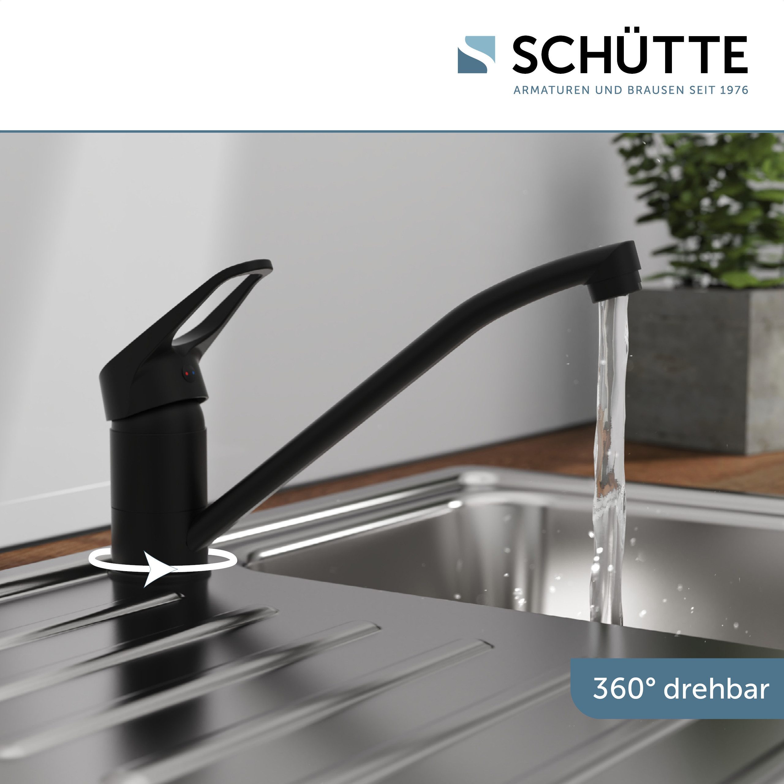 Schütte Spültischarmatur TASSONI Niederdruck Armatur Küche, 360° schwenkbar günstig online kaufen