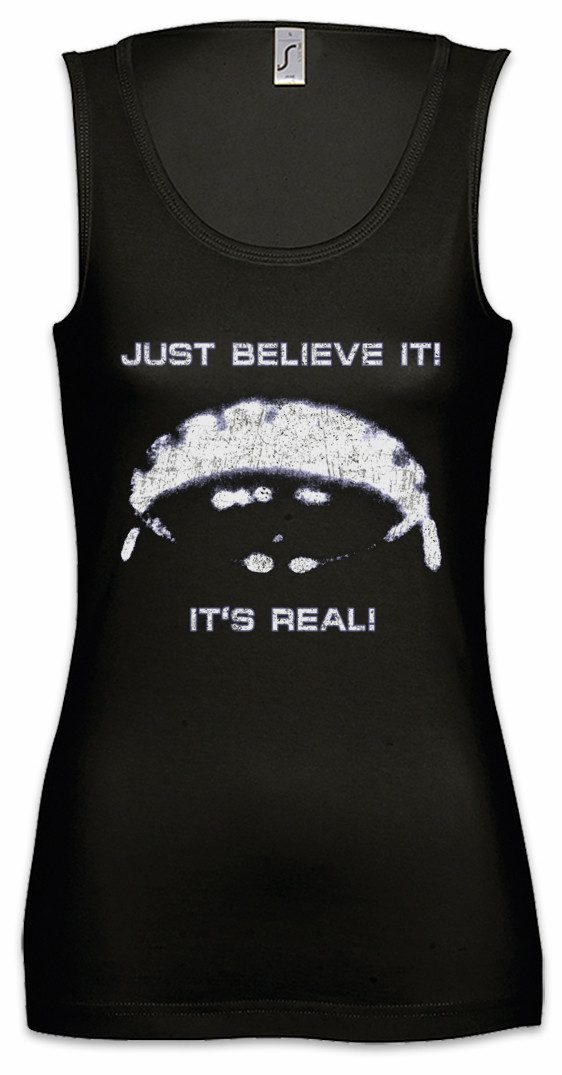 Tanktop Ufo Believe It Ärmelloses Damen T-Shirt UFO Adamski TR3B Flying Saucer