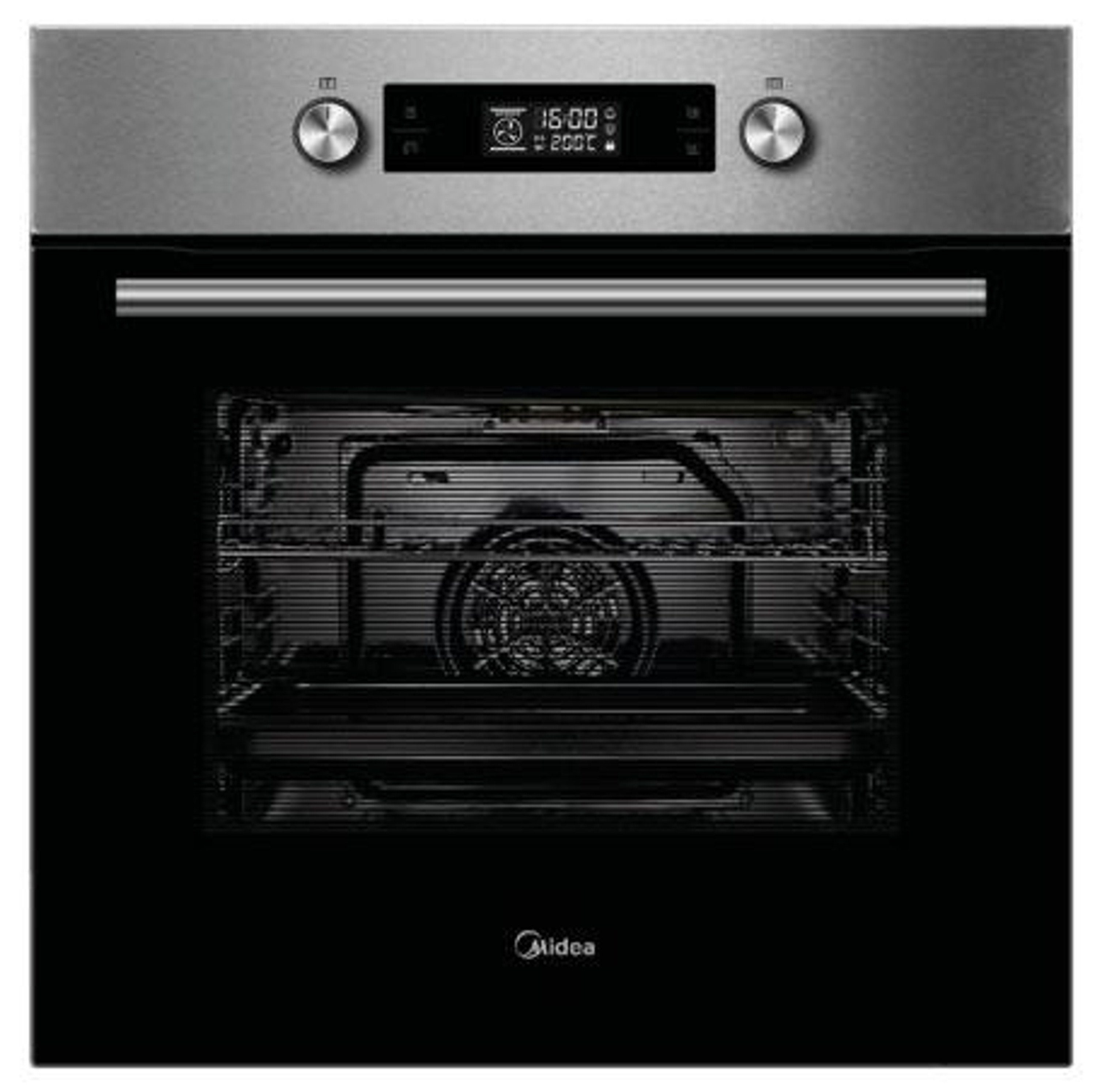 Midea Einbaubackofen 65P90E3IX, mit Teleskopauszug, 9 Programme