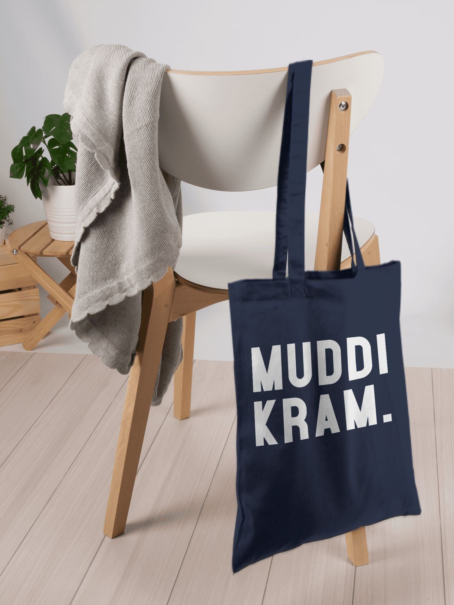 Kram, Muttertagsgeschenk Umhängetasche Blau Navy 3 Muddi Shirtracer