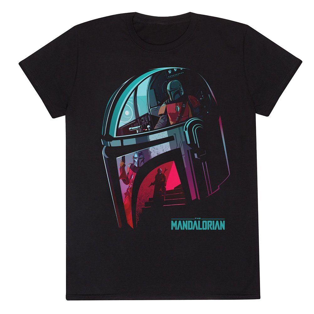 Heroes Inc T-Shirt Helmet Reflection - Star Wars The Mandalorian